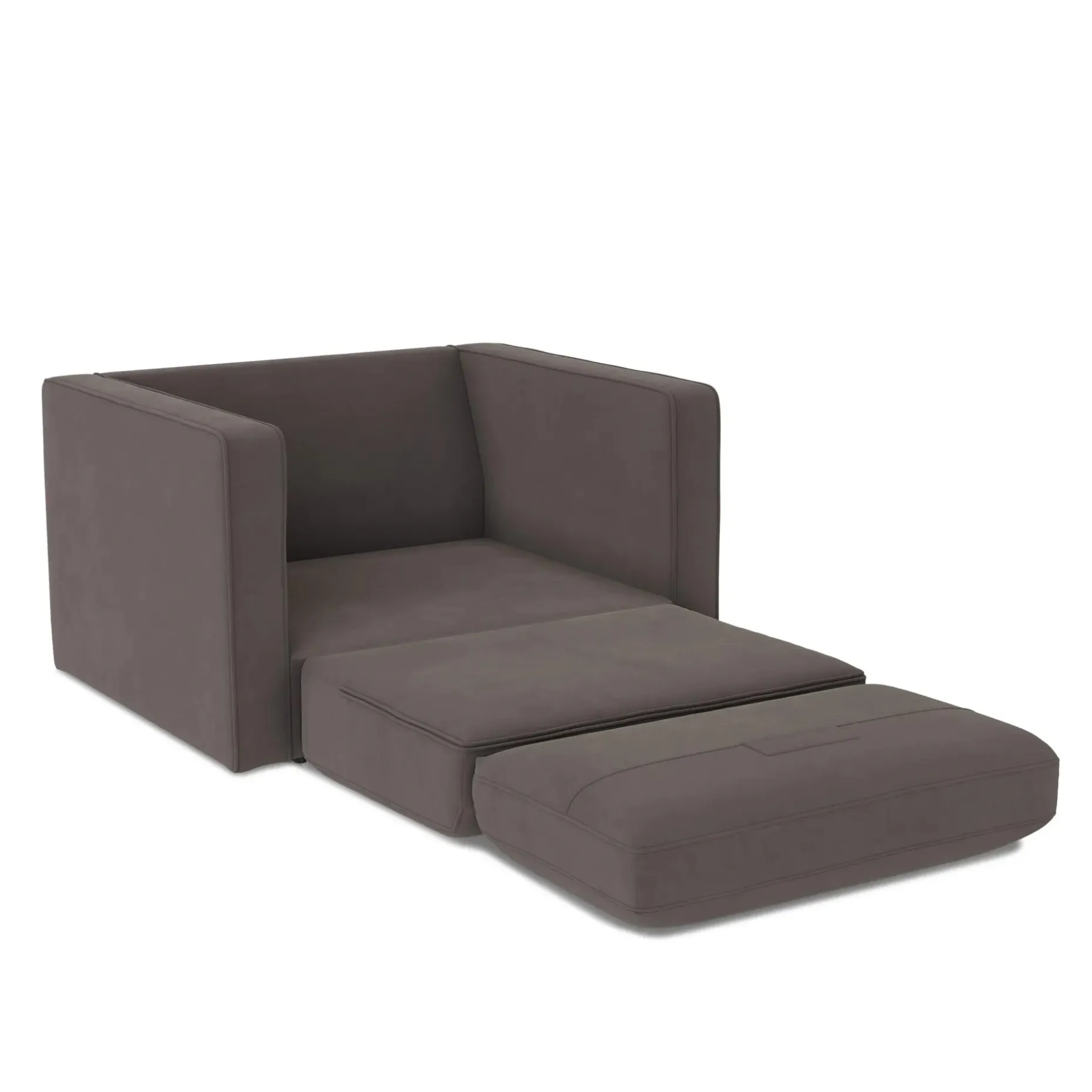 Sven 45.5" Tufted Velvet Sleeper Chair - Hale Warm Gray