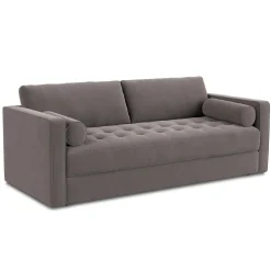 Sven 88" Tufted Velvet Sofa Bed - Hale Warm Gray