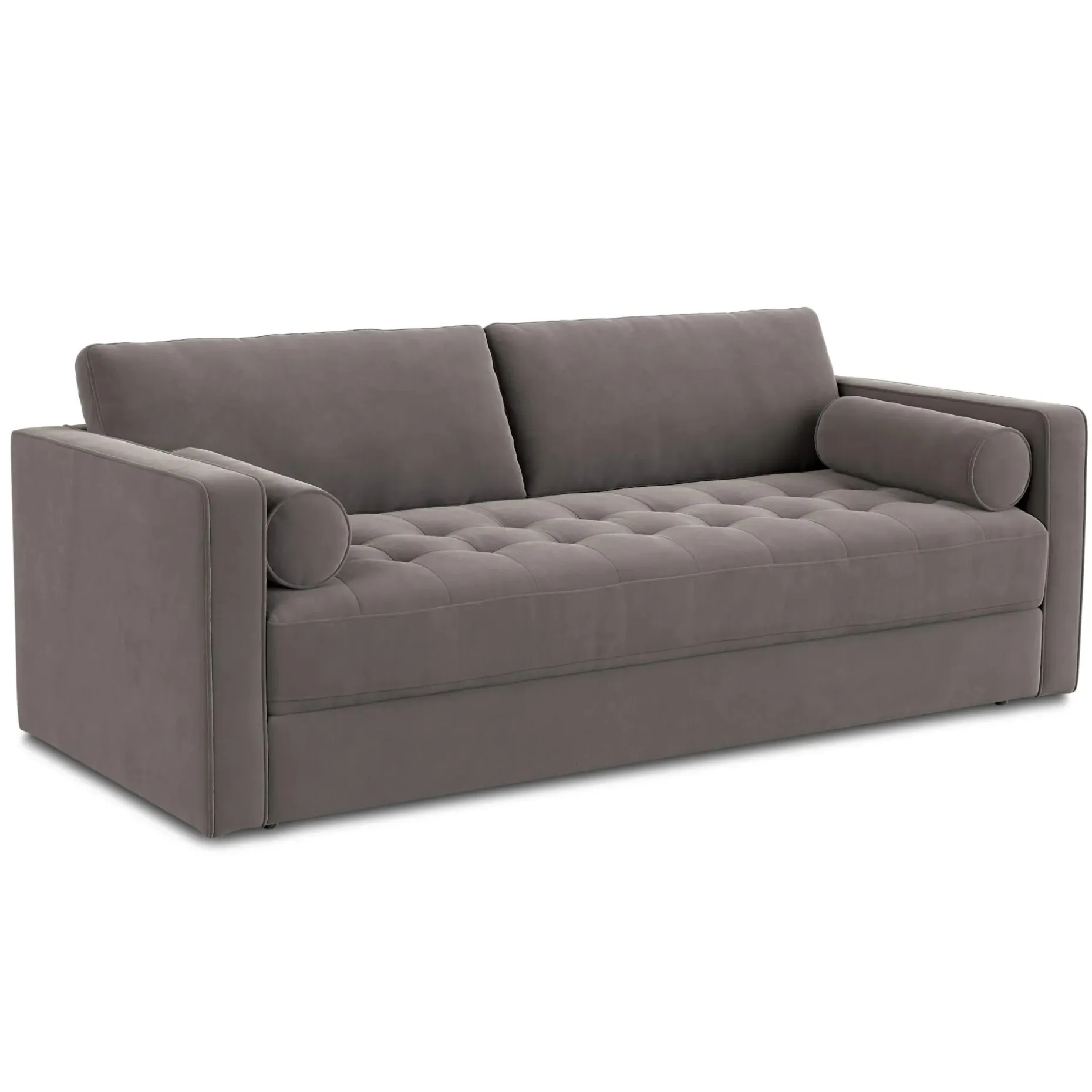 Sven 88" Tufted Velvet Sofa Bed - Hale Warm Gray