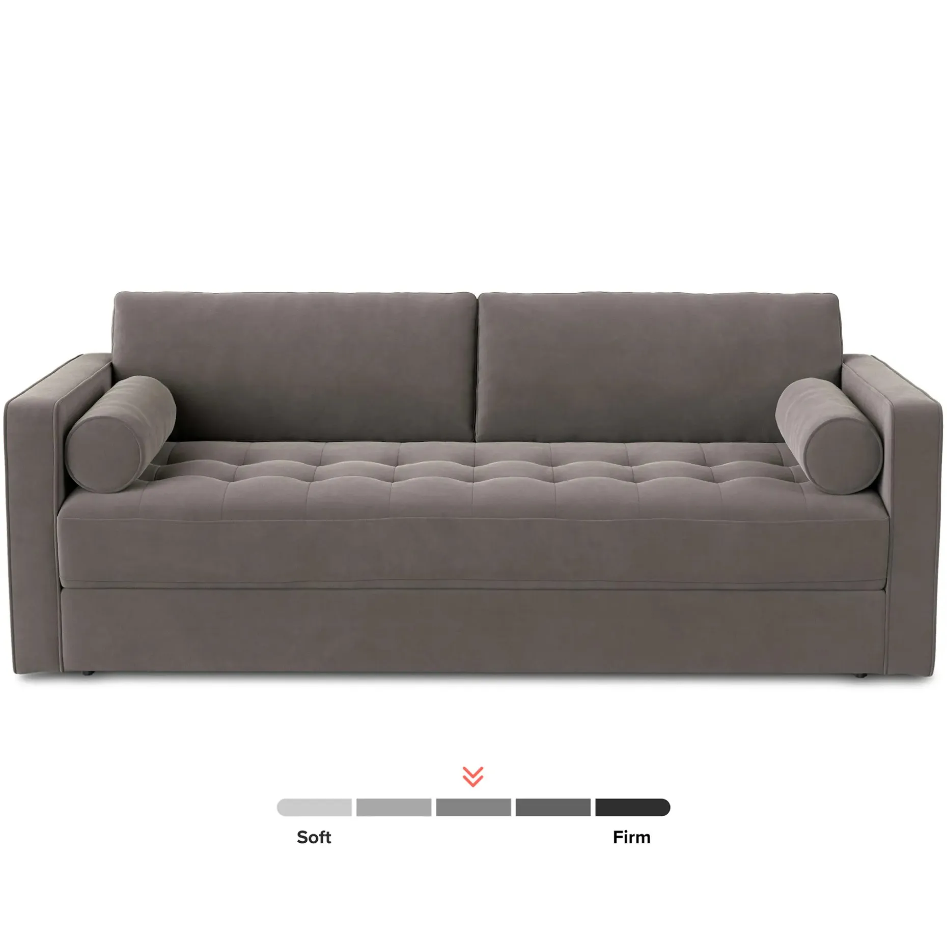Sven 88" Tufted Velvet Sofa Bed - Hale Warm Gray