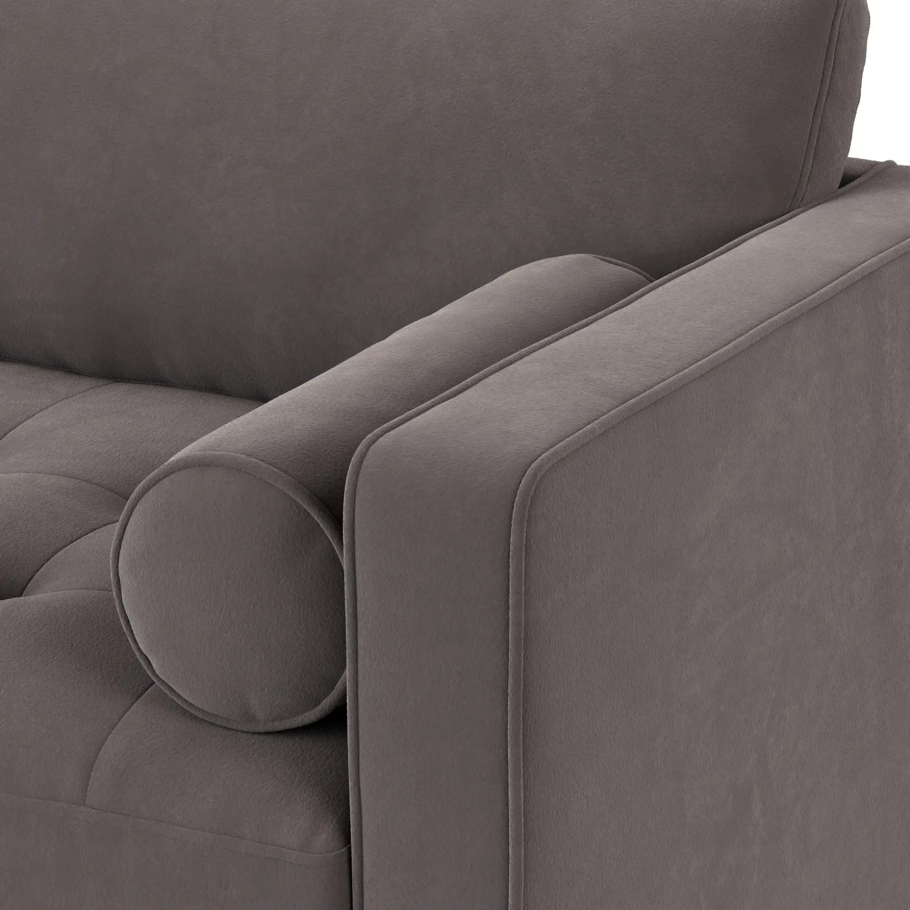 Sven 88" Tufted Velvet Sofa Bed - Hale Warm Gray