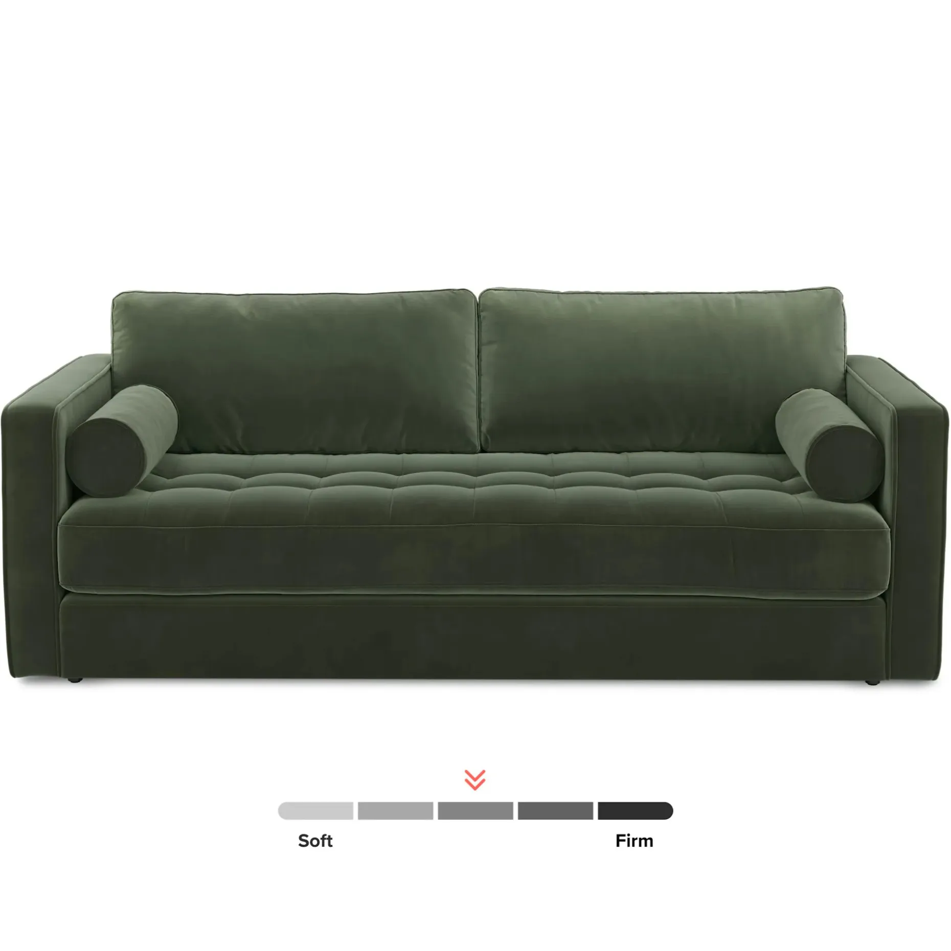 Sven 88" Tufted Velvet Sofa Bed - Plush Pacific Green