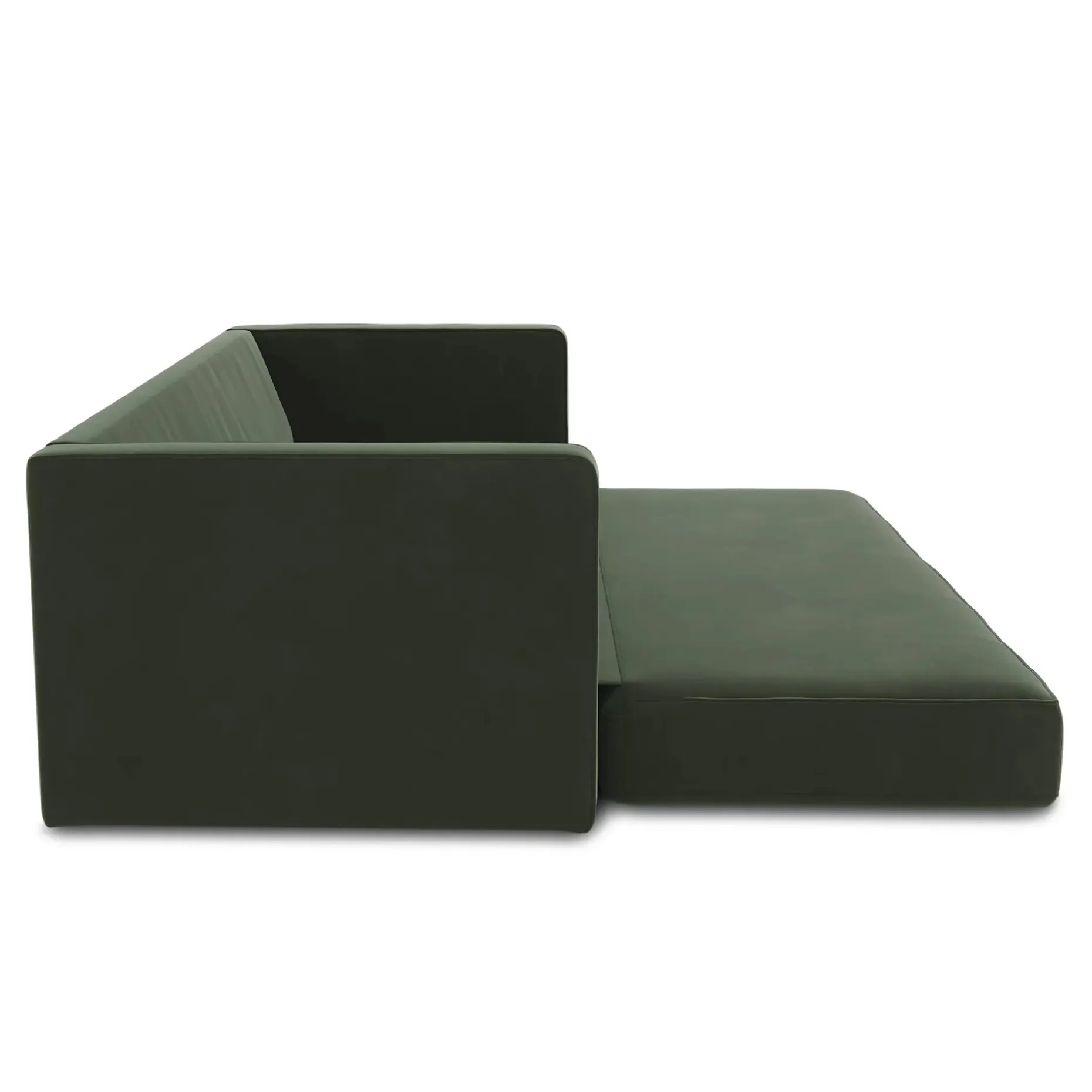Sven 88" Tufted Velvet Sofa Bed - Plush Pacific Green