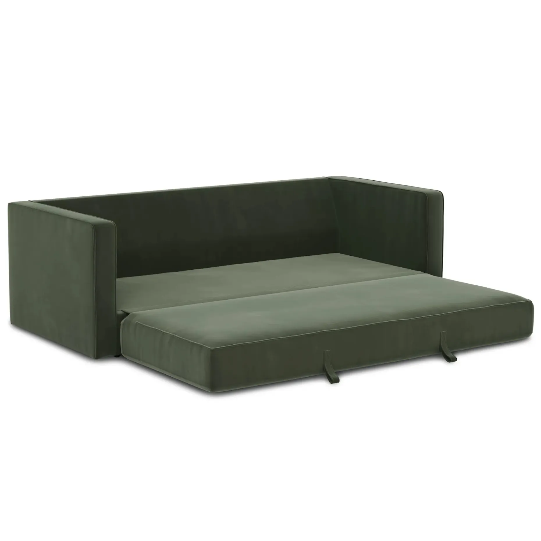 Sven 88" Tufted Velvet Sofa Bed - Plush Pacific Green