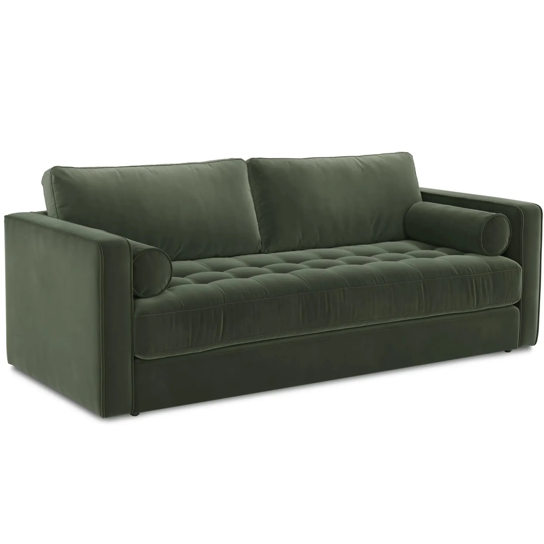 Sven 88" Tufted Velvet Sofa Bed - Plush Pacific Green