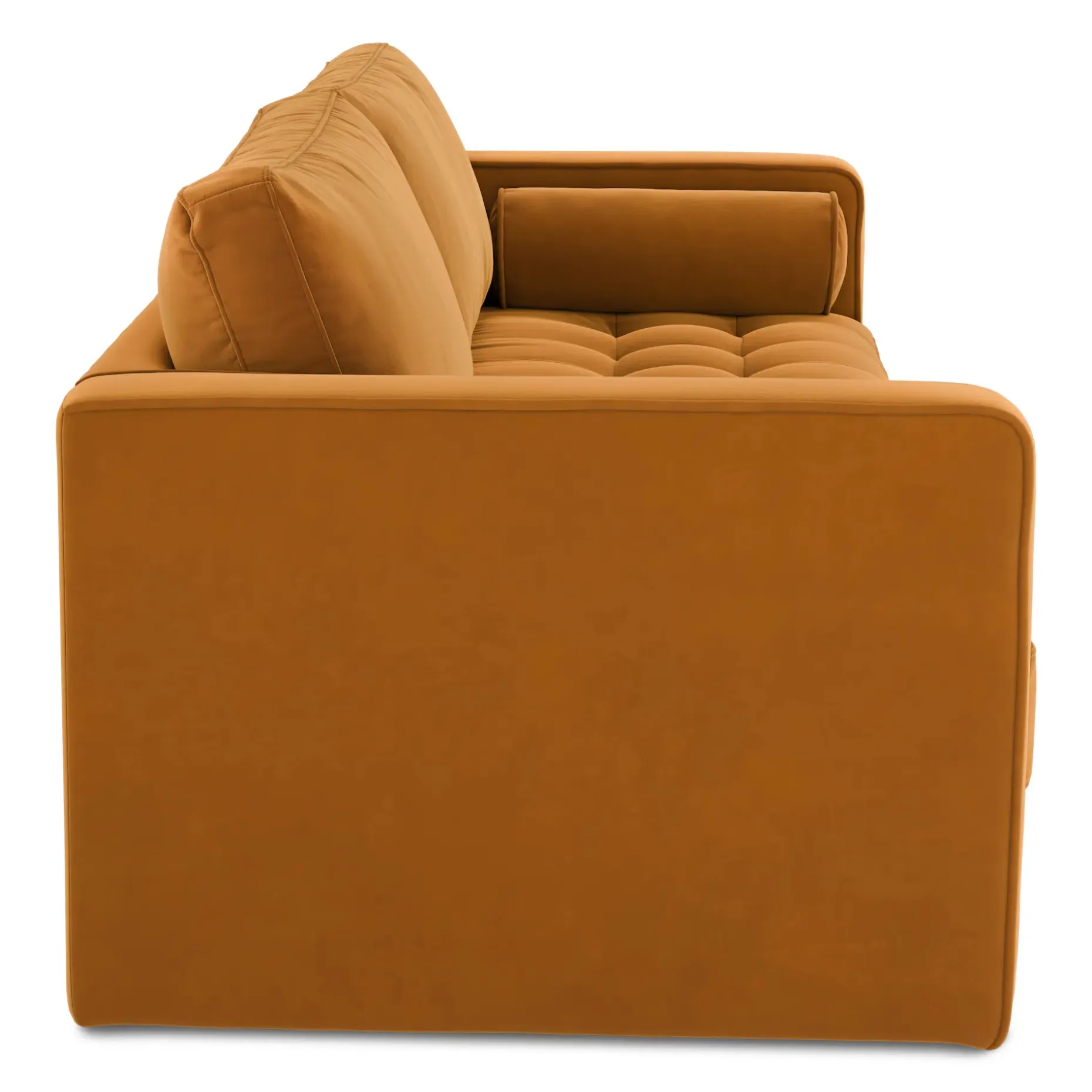 Sven 88" Tufted Velvet Sofa Bed - Plush Pacific Ginger