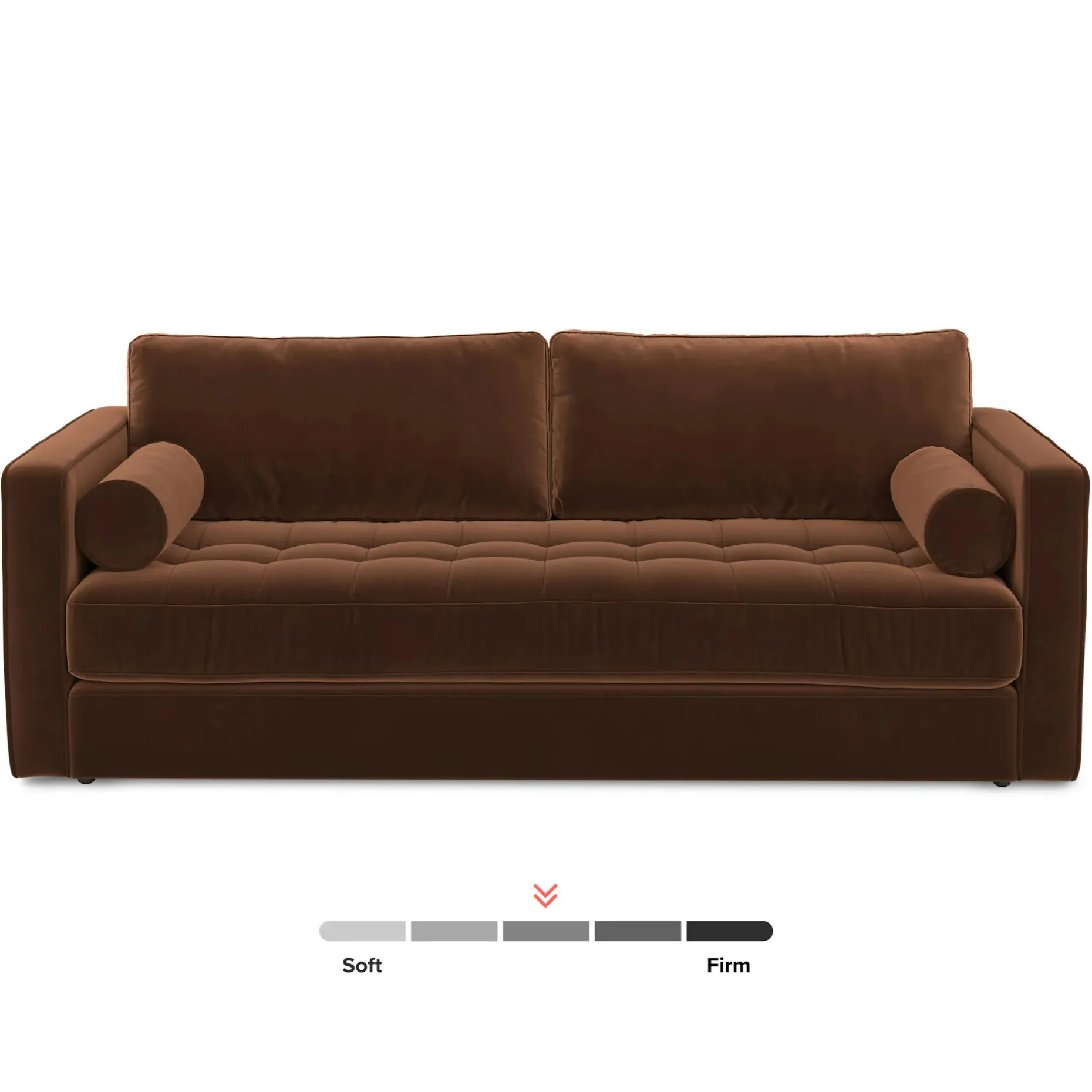 Sven 88" Tufted Velvet Sofa Bed - Plush Pacific Brown