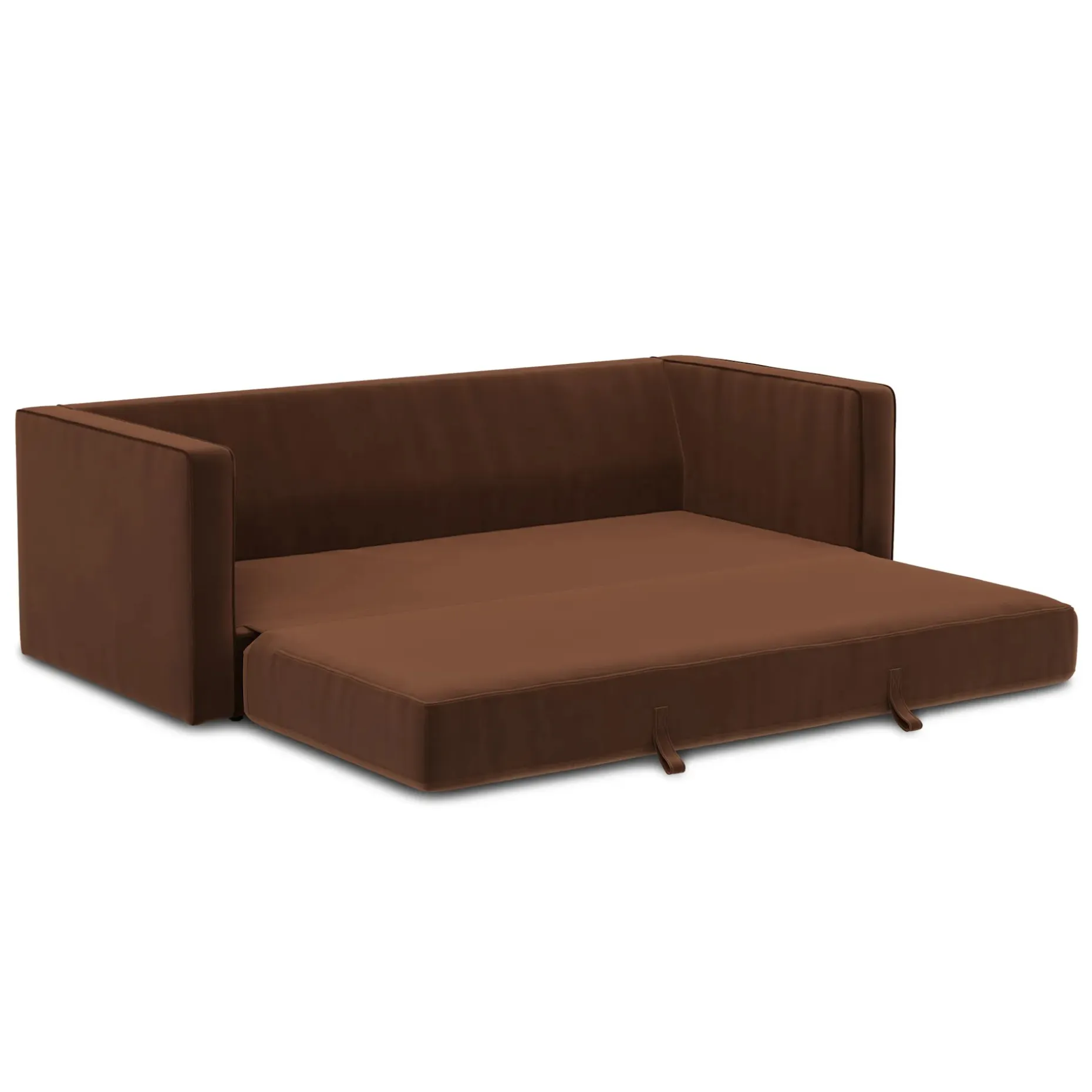 Sven 88" Tufted Velvet Sofa Bed - Plush Pacific Brown