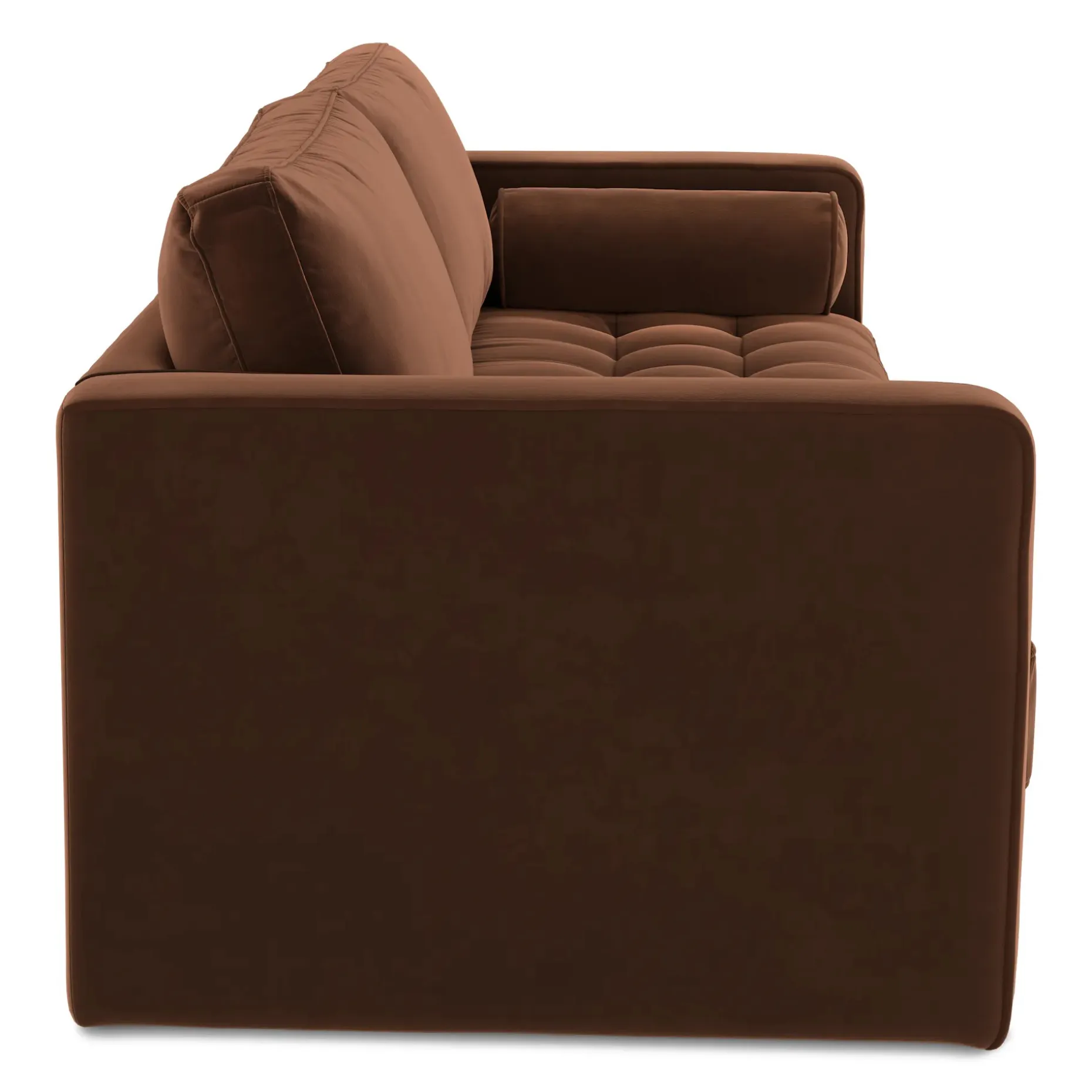 Sven 88" Tufted Velvet Sofa Bed - Plush Pacific Brown
