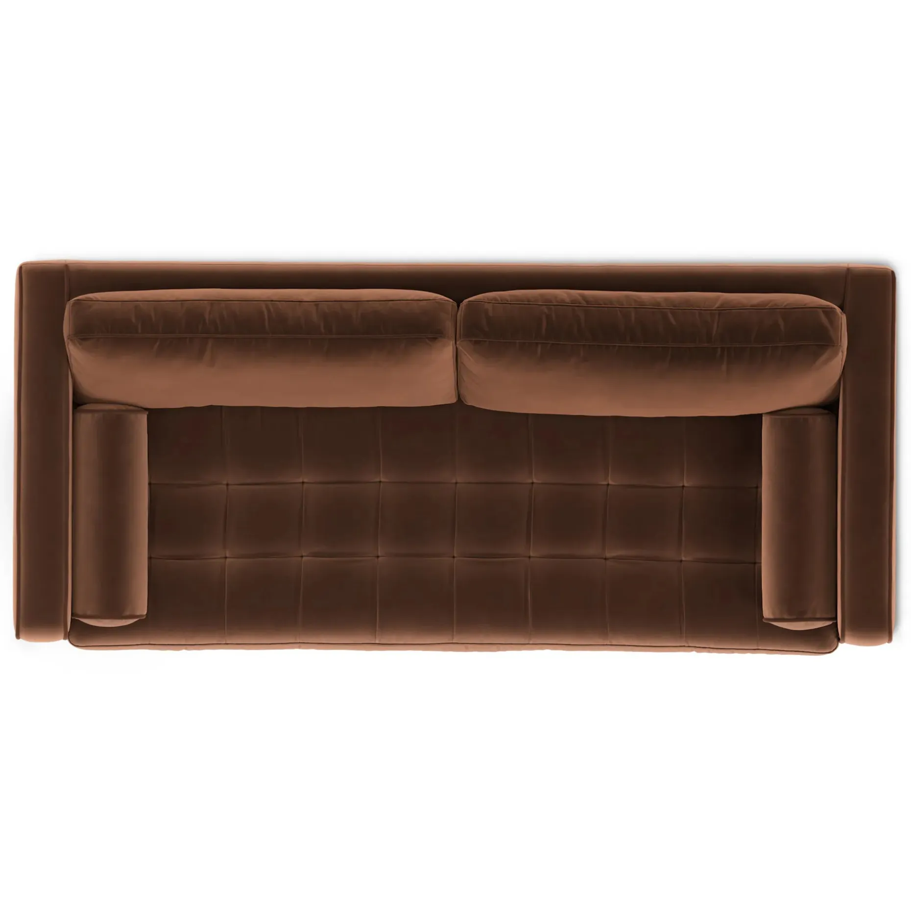 Sven 88" Tufted Velvet Sofa Bed - Plush Pacific Brown
