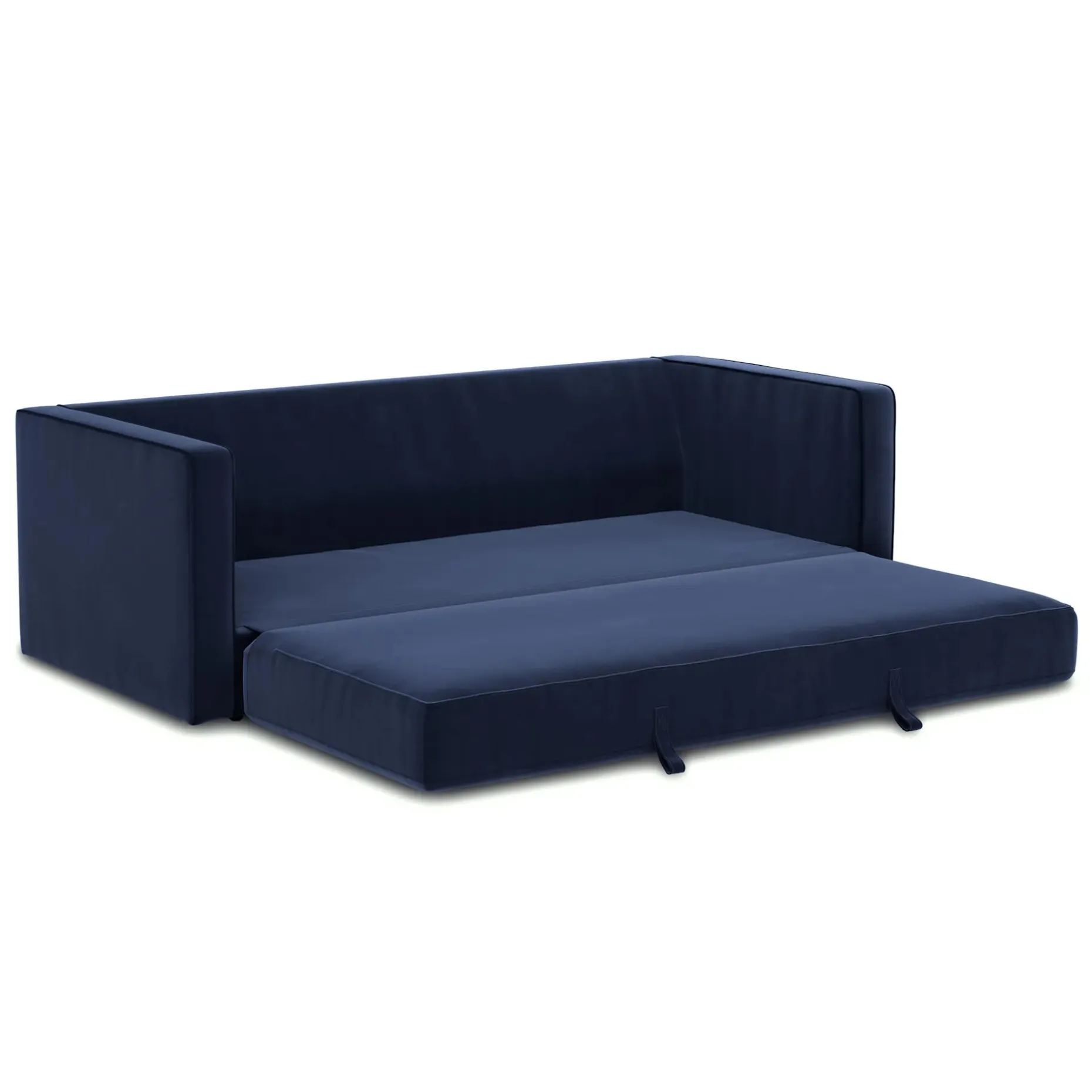 Sven 88" Tufted Velvet Sofa Bed - Plush Cascadia Blue