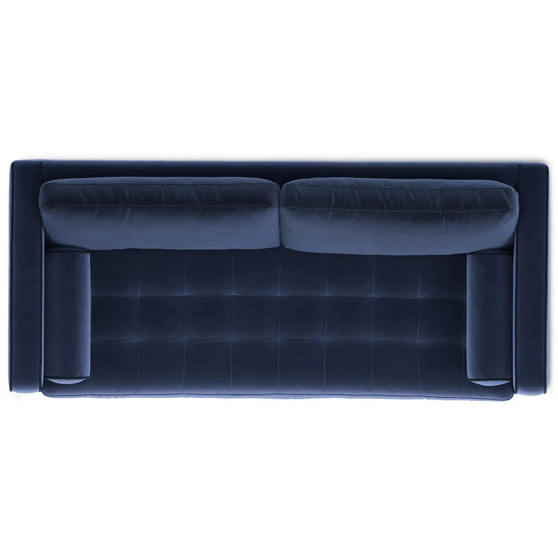 Sven 88" Tufted Velvet Sofa Bed - Plush Cascadia Blue