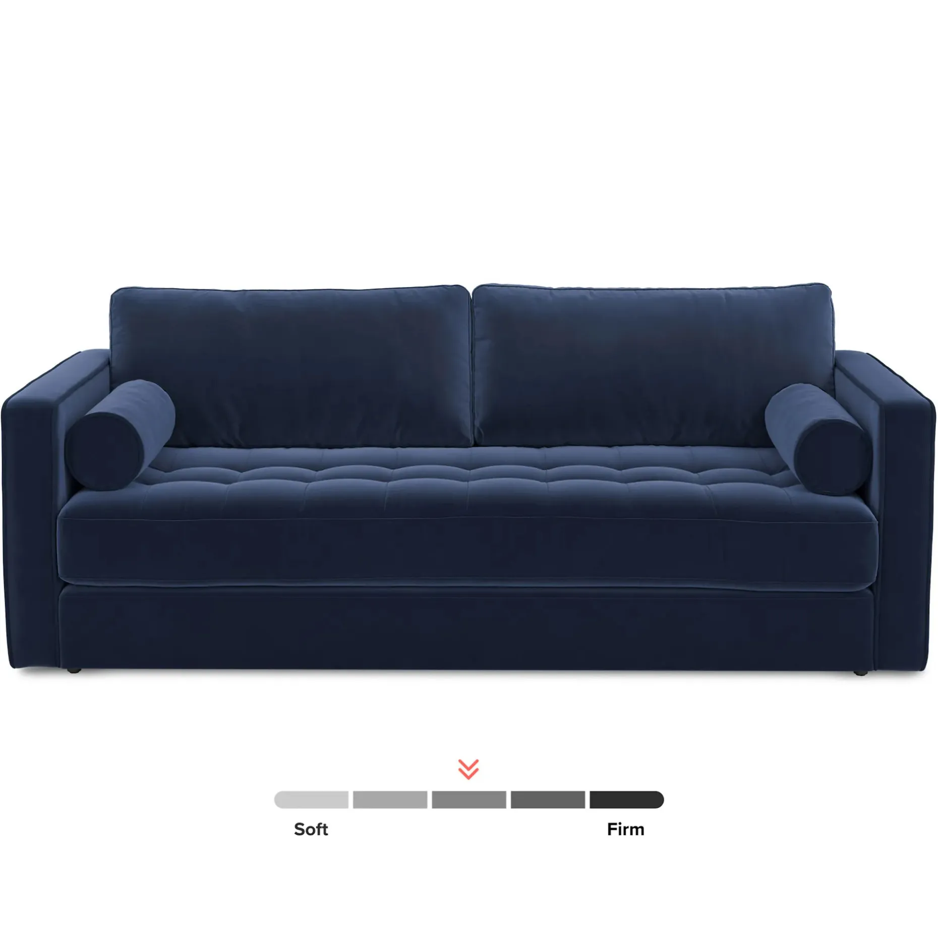 Sven 88" Tufted Velvet Sofa Bed - Plush Cascadia Blue