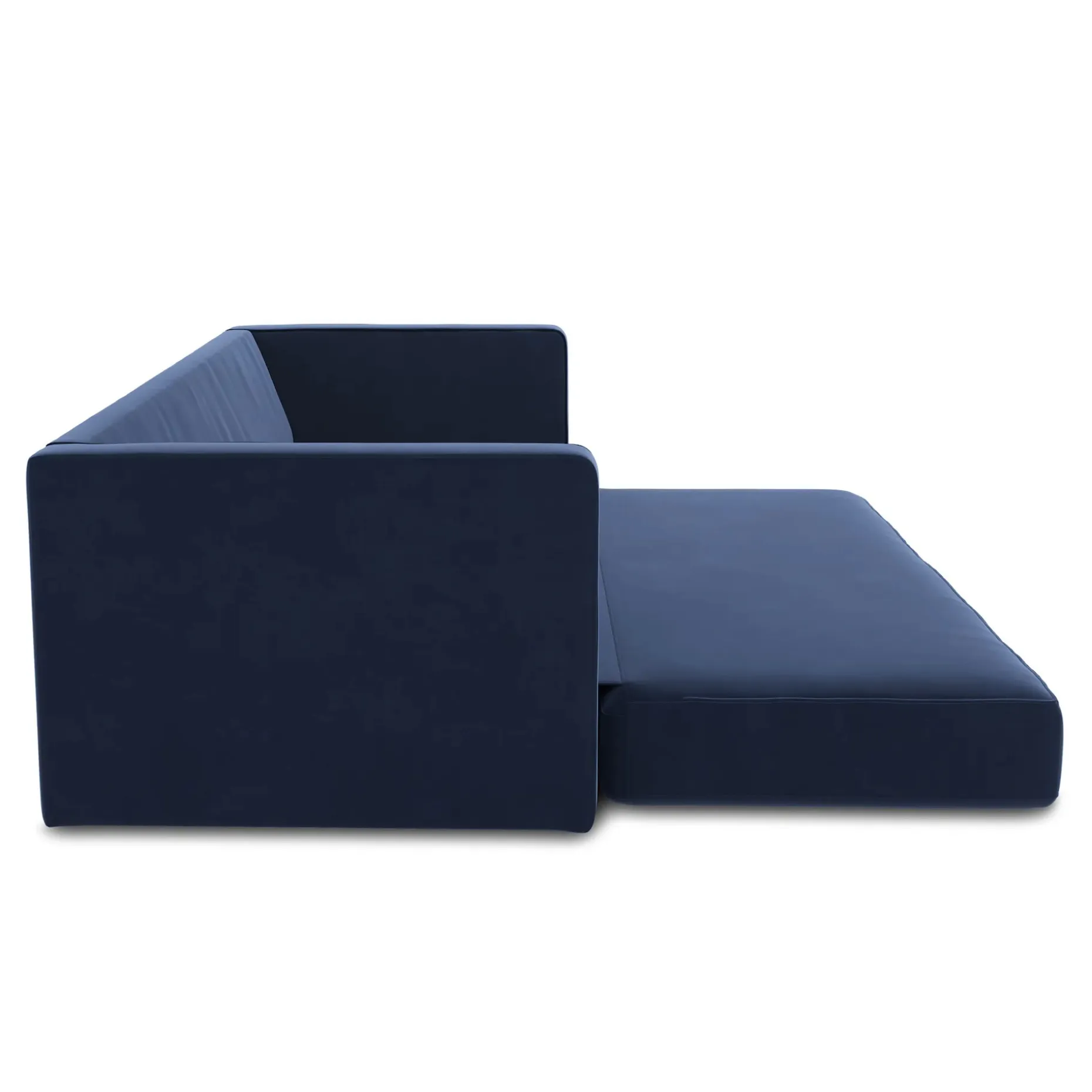 Sven 88" Tufted Velvet Sofa Bed - Plush Cascadia Blue