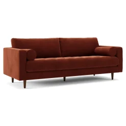 Sven 88" Tufted Velvet Sofa - Hale Rust