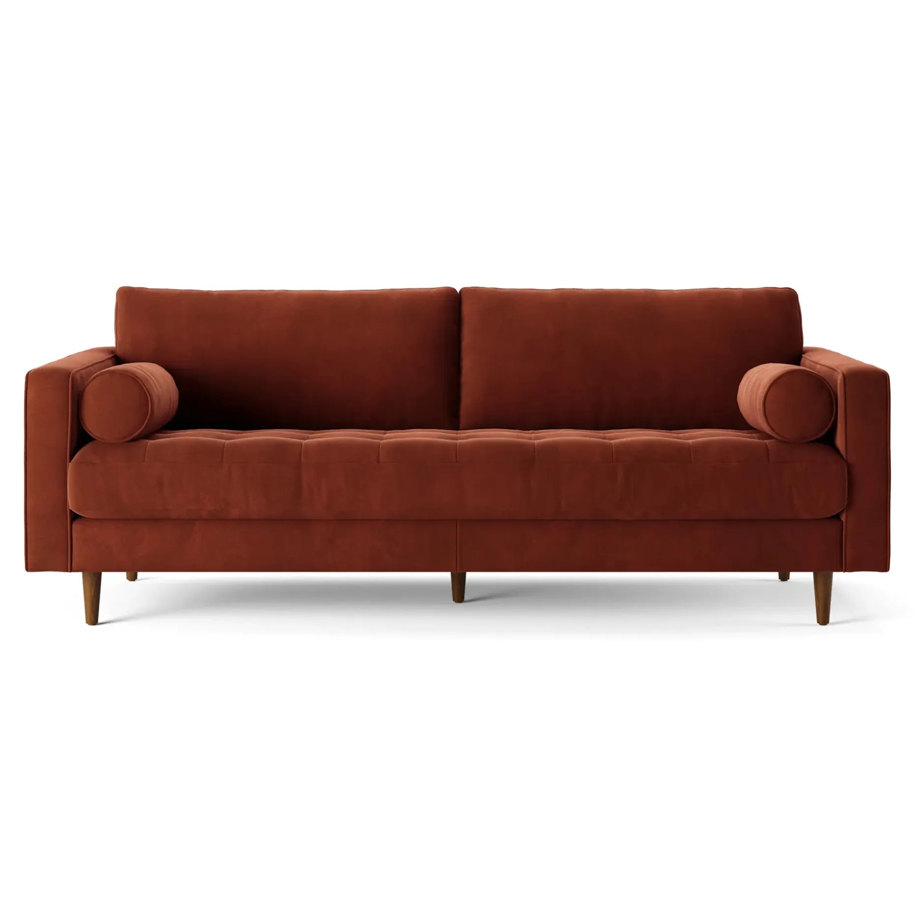 Sven 88" Tufted Velvet Sofa - Hale Rust