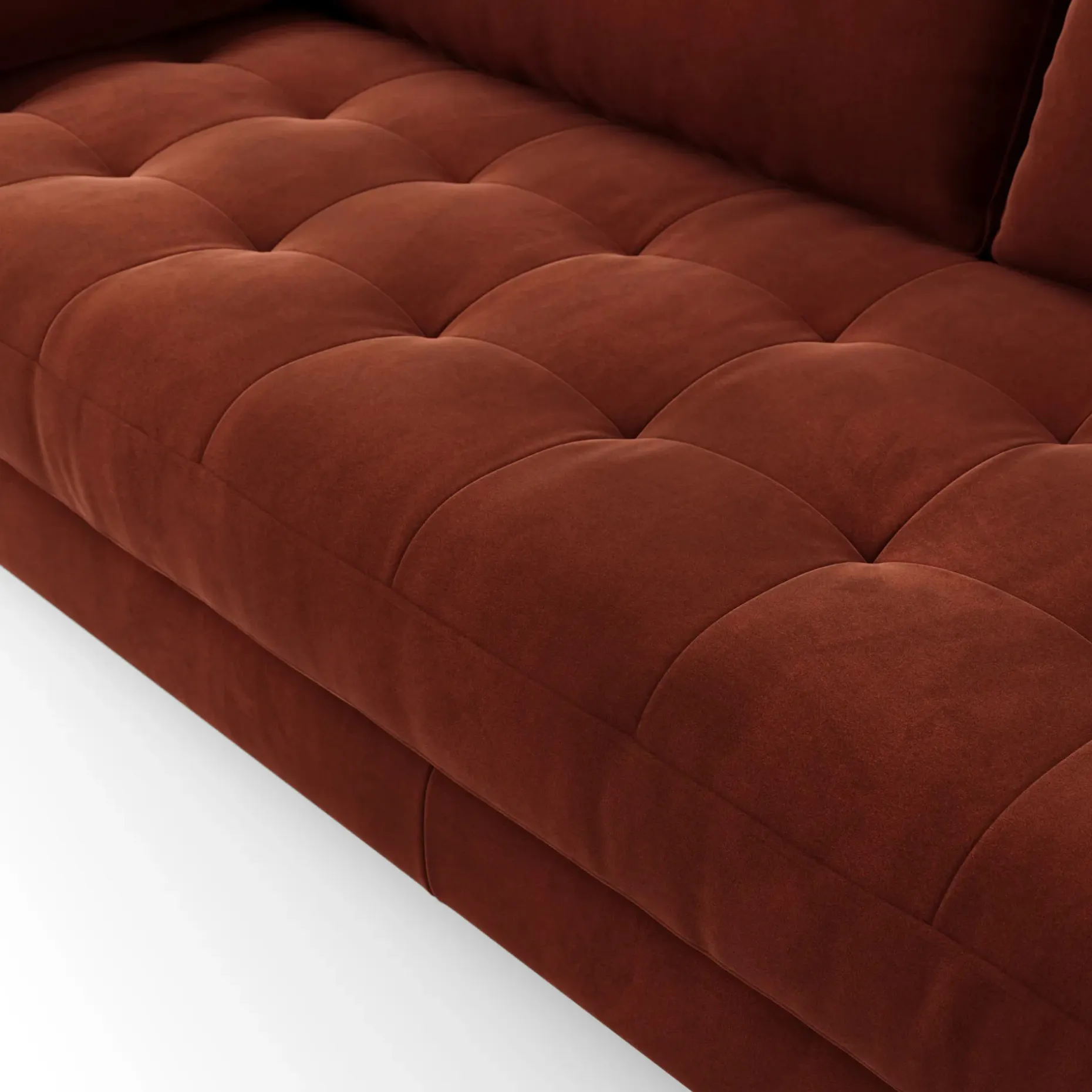 Sven 88" Tufted Velvet Sofa - Hale Rust