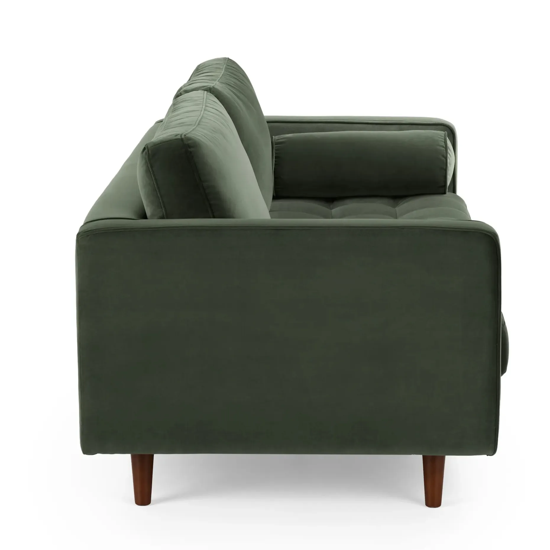 Sven 88" Tufted Velvet Sofa - Plush Pacific Green