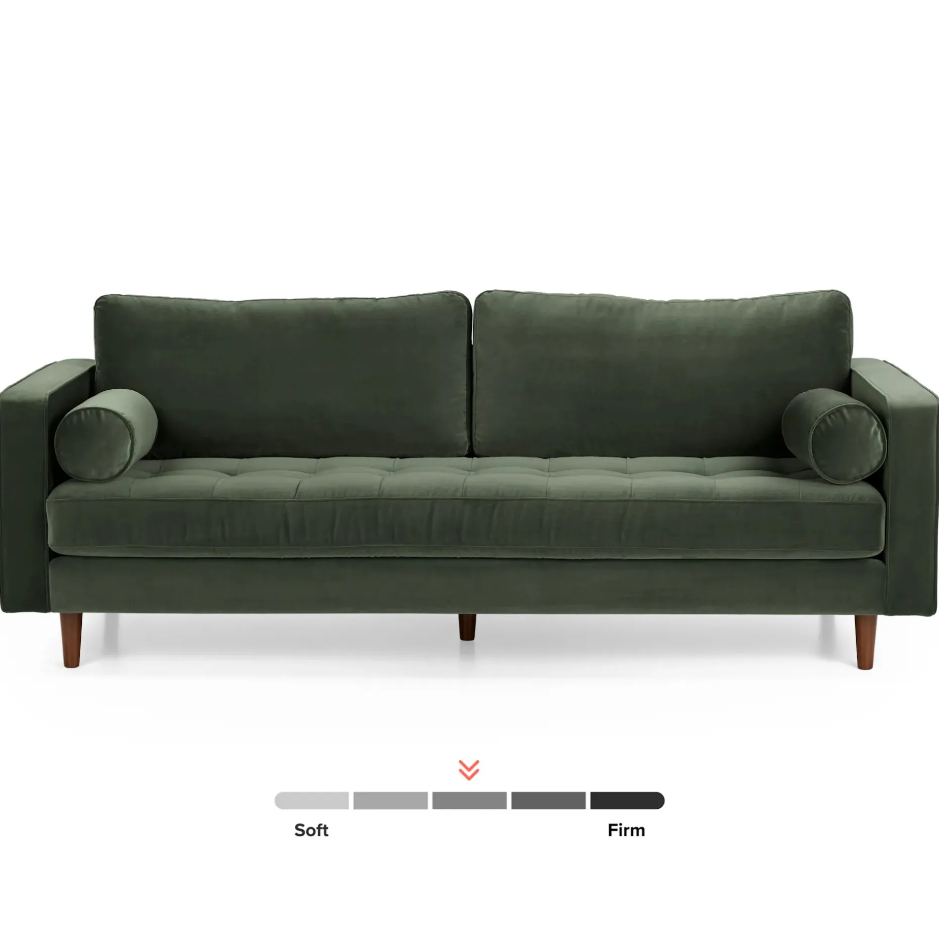 Sven 88" Tufted Velvet Sofa - Plush Pacific Green