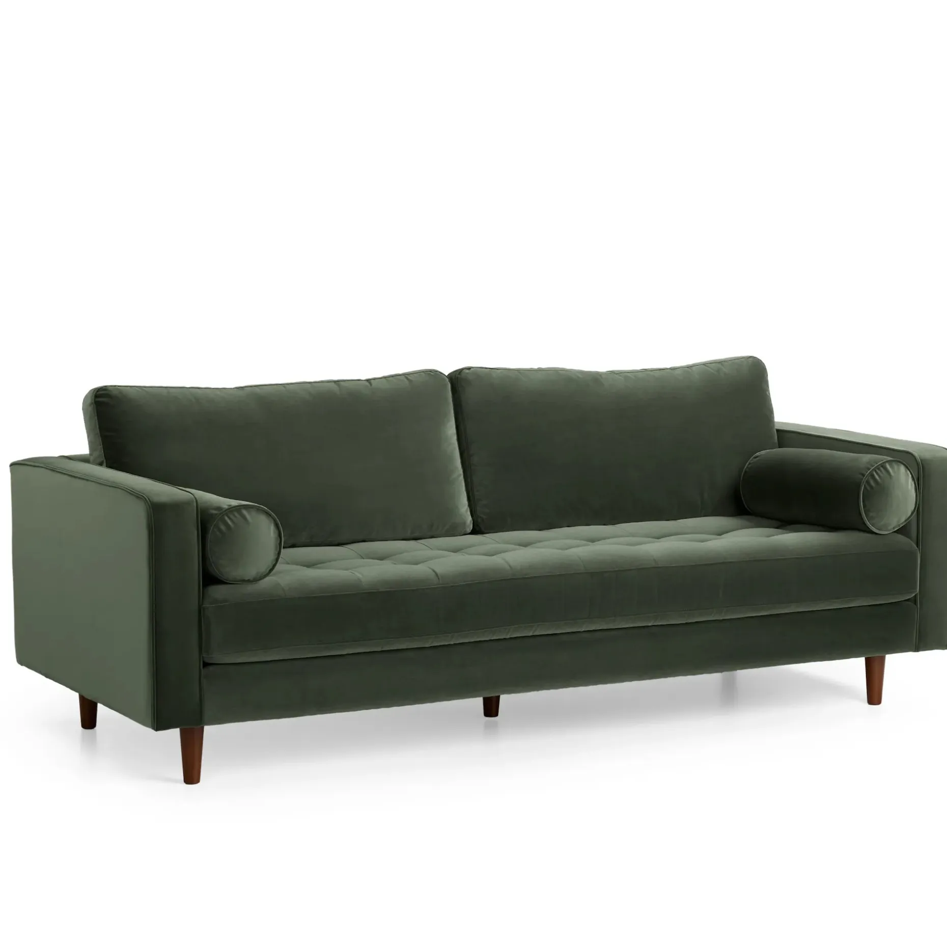 Sven 88" Tufted Velvet Sofa - Plush Pacific Green