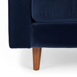 Sven 88" Tufted Velvet Sofa - Plush Cascadia Blue