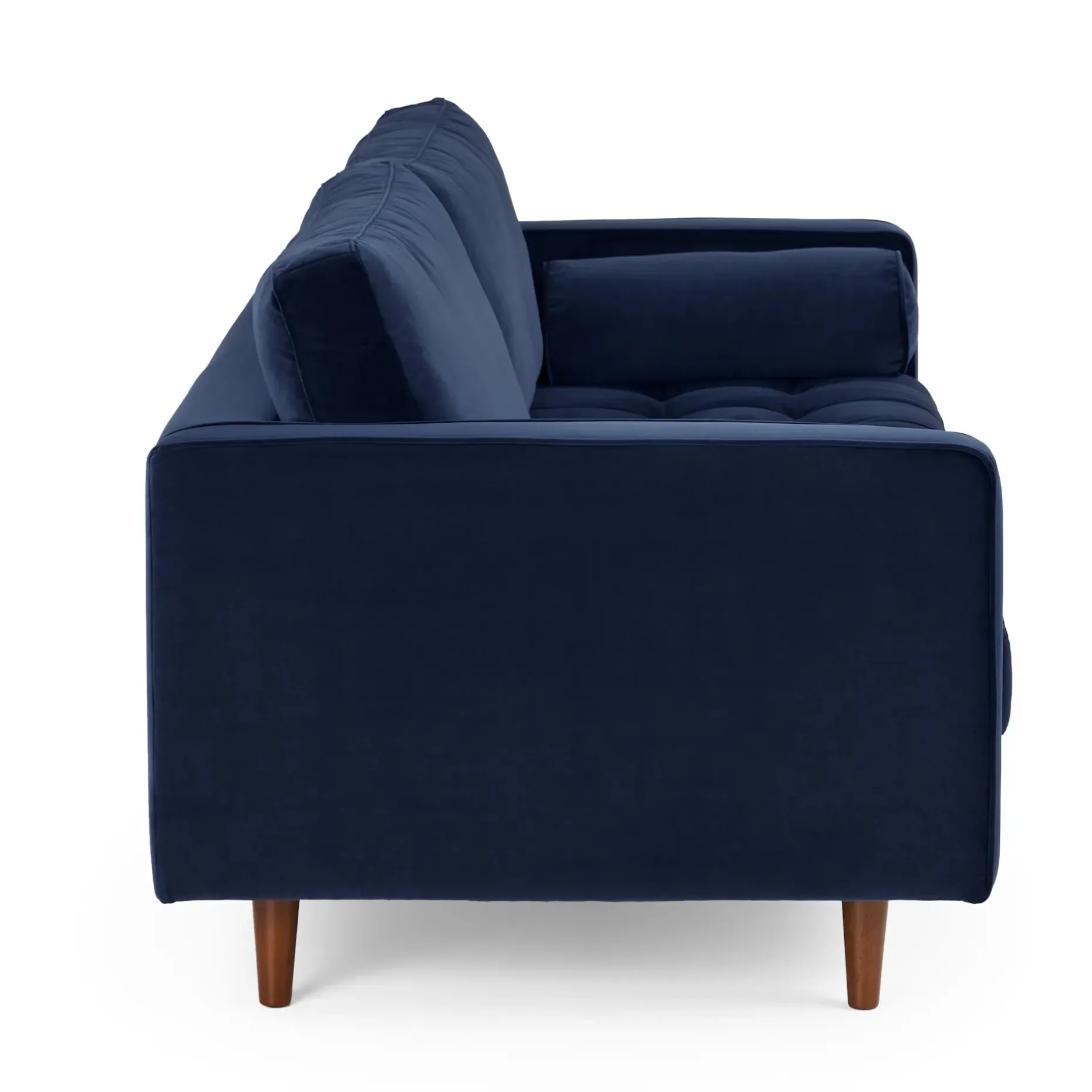 Sven 88" Tufted Velvet Sofa - Plush Cascadia Blue