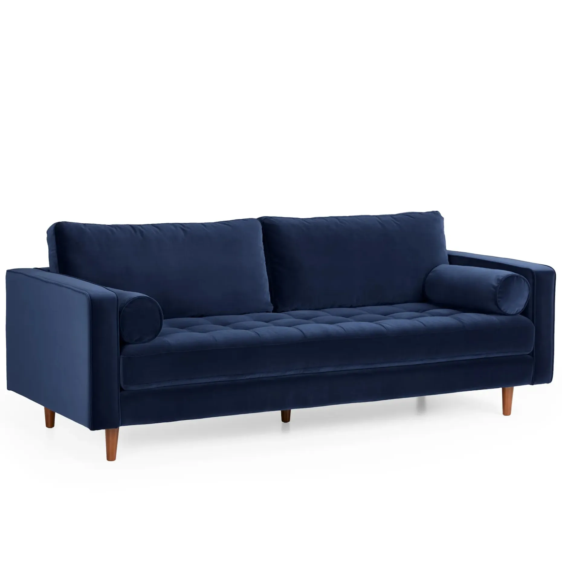 Sven 88" Tufted Velvet Sofa - Plush Cascadia Blue