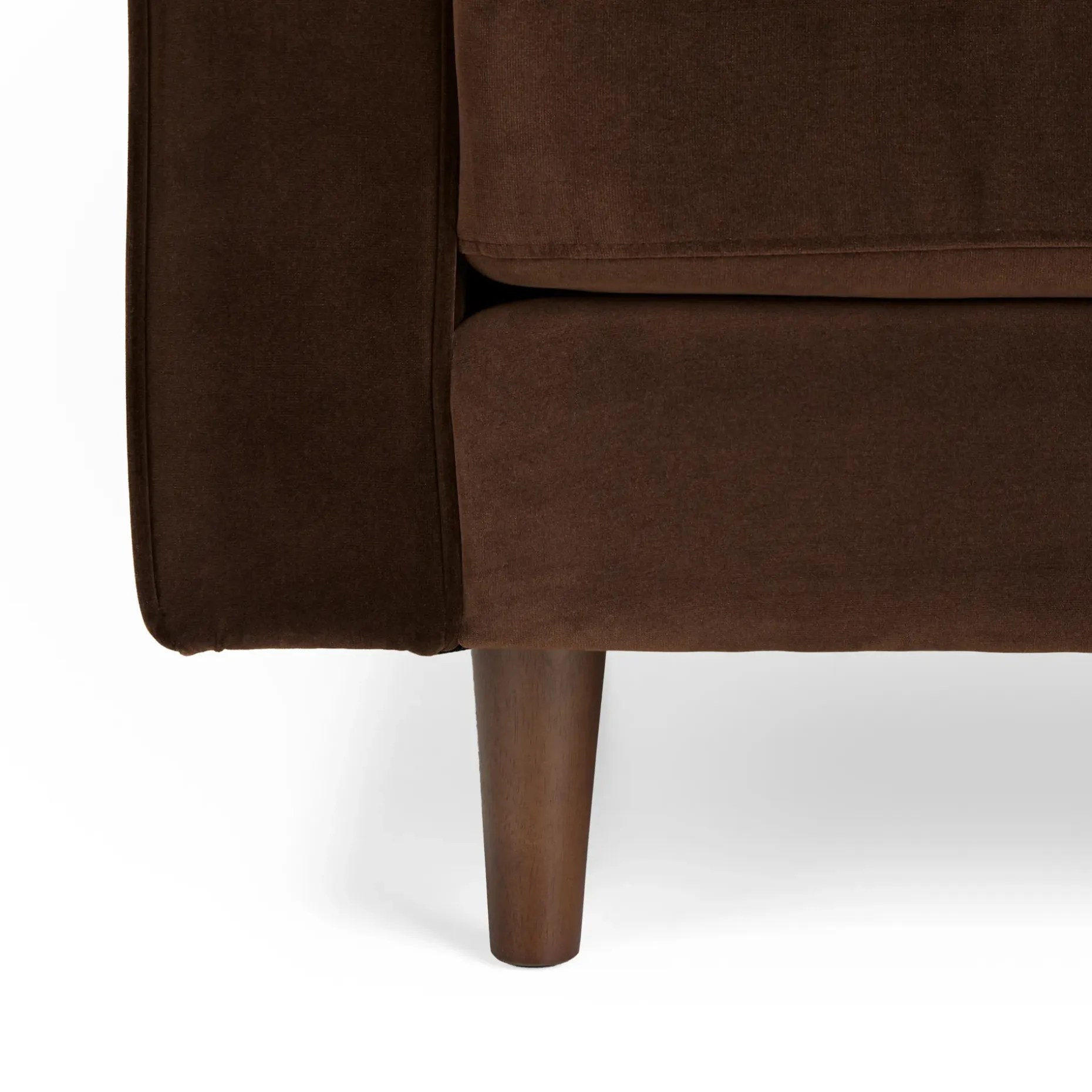 Sven 88" Tufted Velvet Sofa - Plush Pacific Brown
