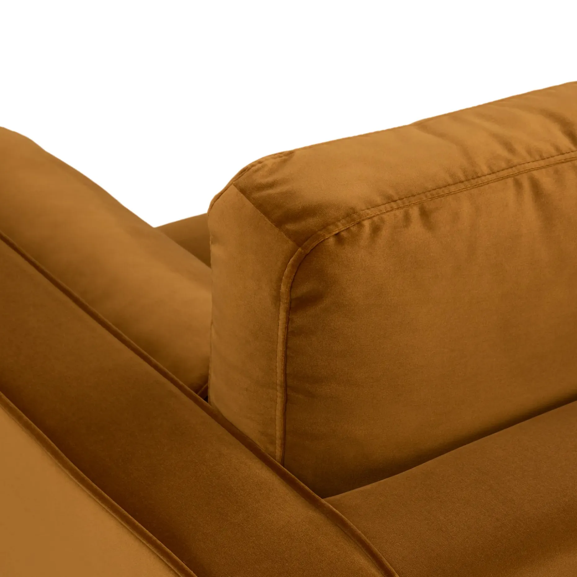 Sven 88" Tufted Velvet Sofa - Plush Pacific Ginger
