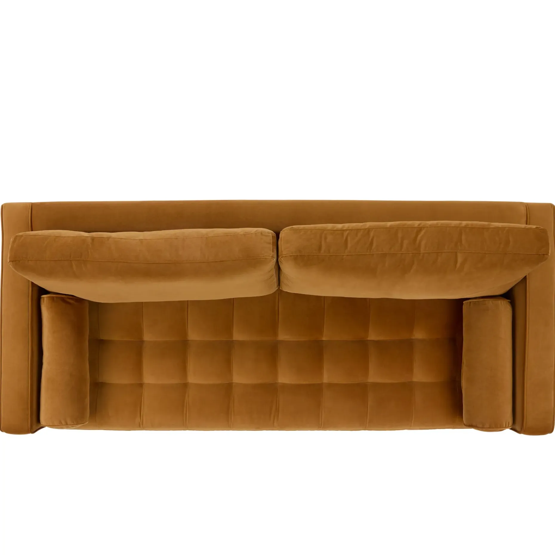 Sven 88" Tufted Velvet Sofa - Plush Pacific Ginger