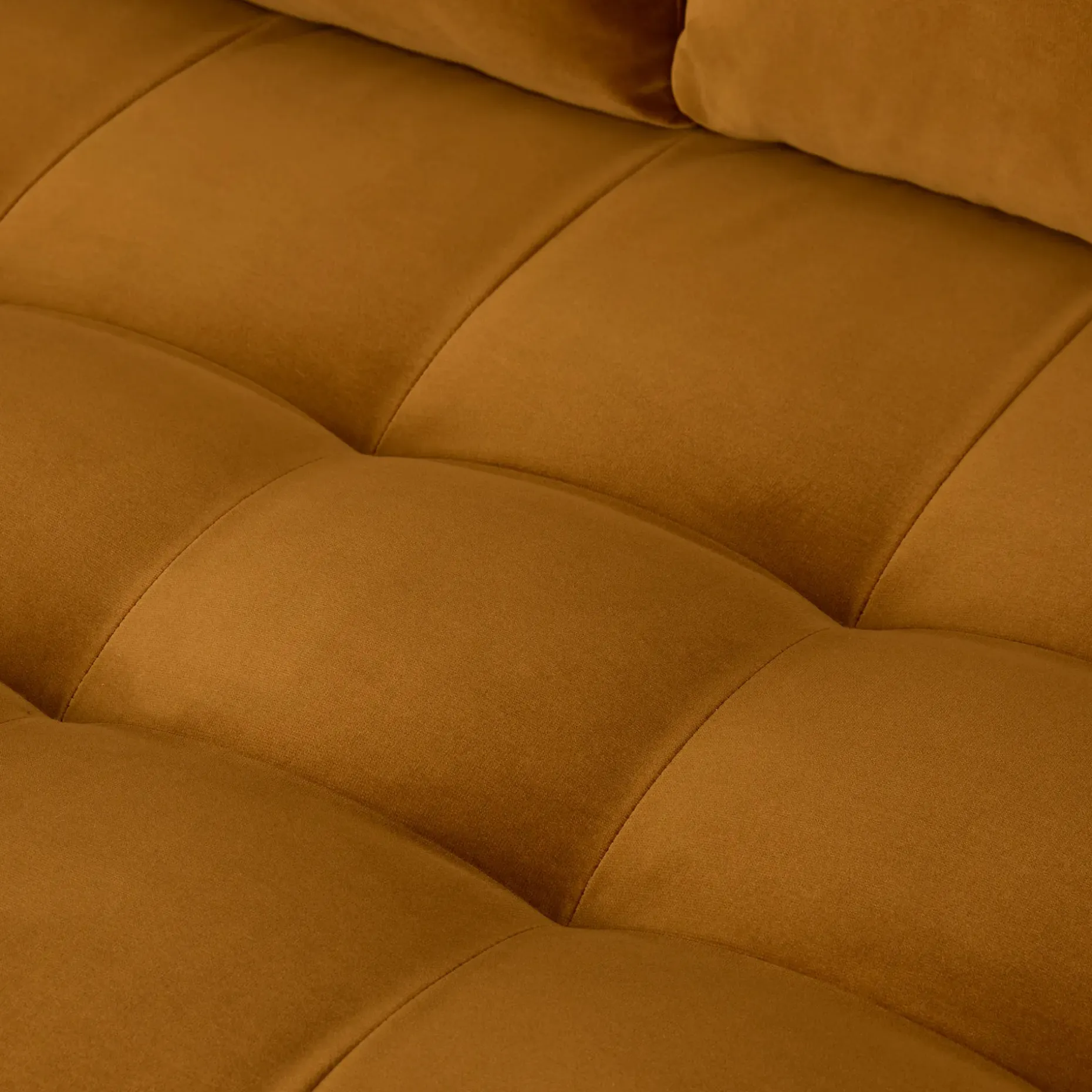 Sven 88" Tufted Velvet Sofa - Plush Pacific Ginger