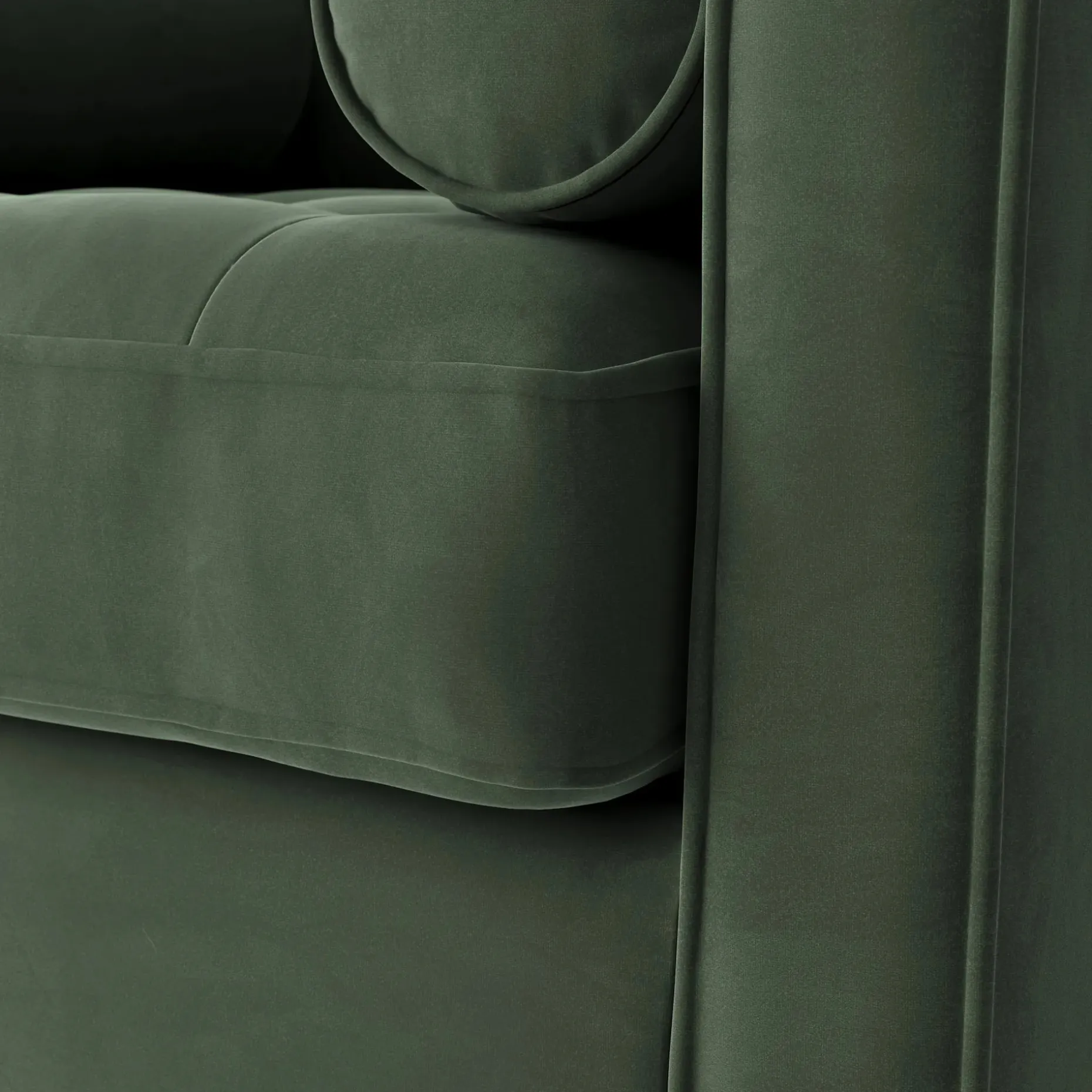 Sven 42.5" Tufted Velvet Swivel Chair - Plush Pacific Green