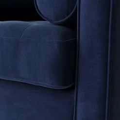 Sven 42.5" Tufted Velvet Swivel Chair - Plush Cascadia Blue