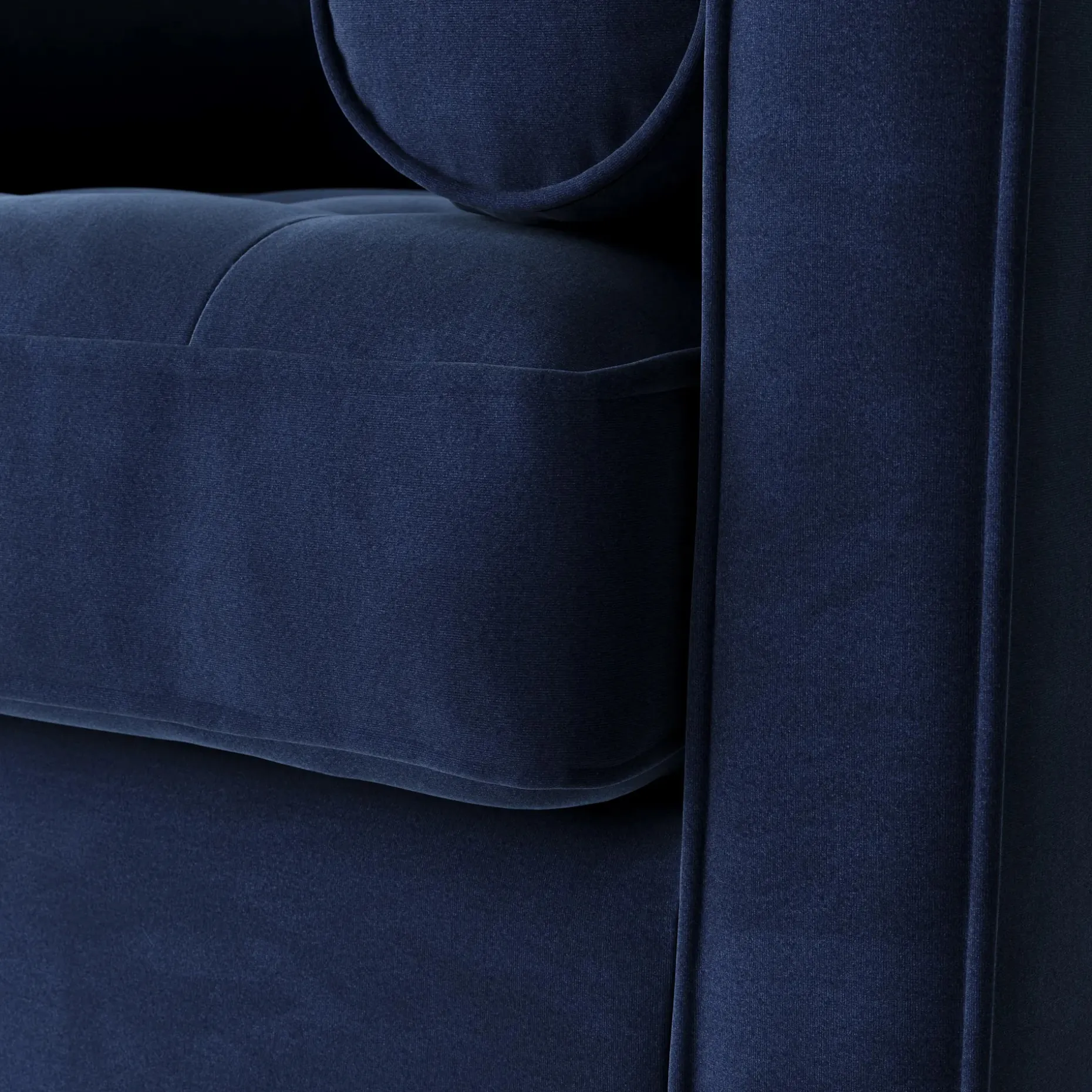 Sven 42.5" Tufted Velvet Swivel Chair - Plush Cascadia Blue
