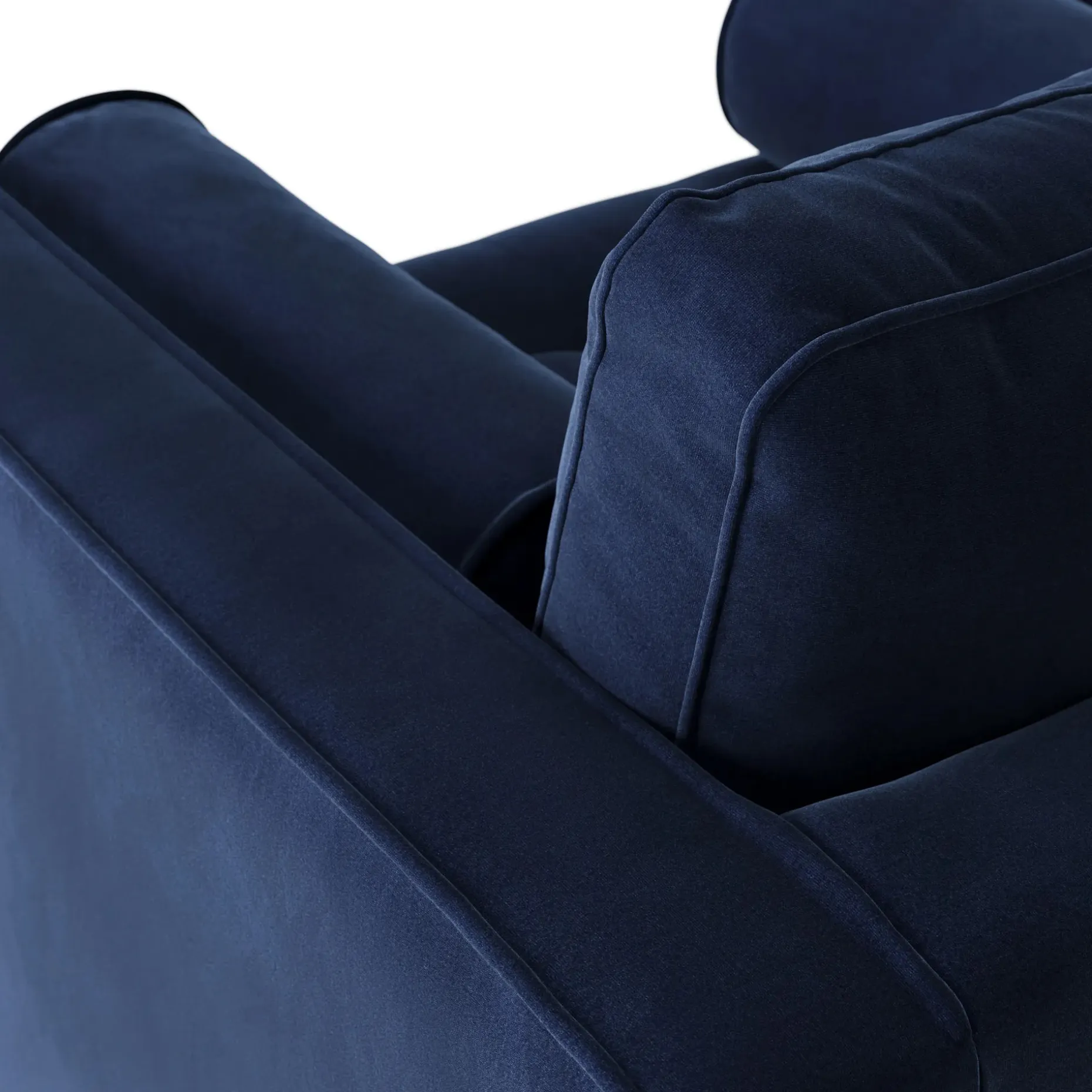 Sven 42.5" Tufted Velvet Swivel Chair - Plush Cascadia Blue