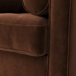 Sven 42.5" Tufted Velvet Swivel Chair - Plush Pacific Brown