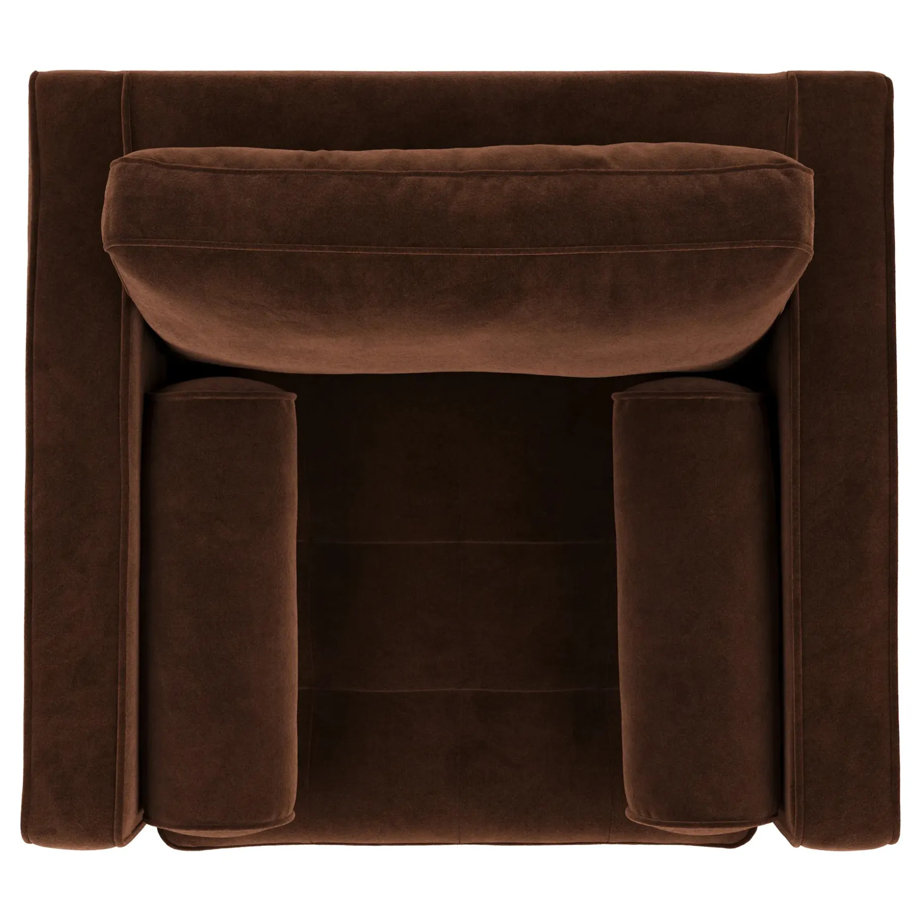 Sven 42.5" Tufted Velvet Swivel Chair - Plush Pacific Brown