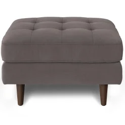 Sven 30" Velvet Ottoman - Hale Warm Gray