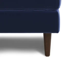 Sven 30" Velvet Ottoman - Plush Cascadia Blue