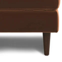 Sven 30" Velvet Ottoman - Plush Pacific Brown