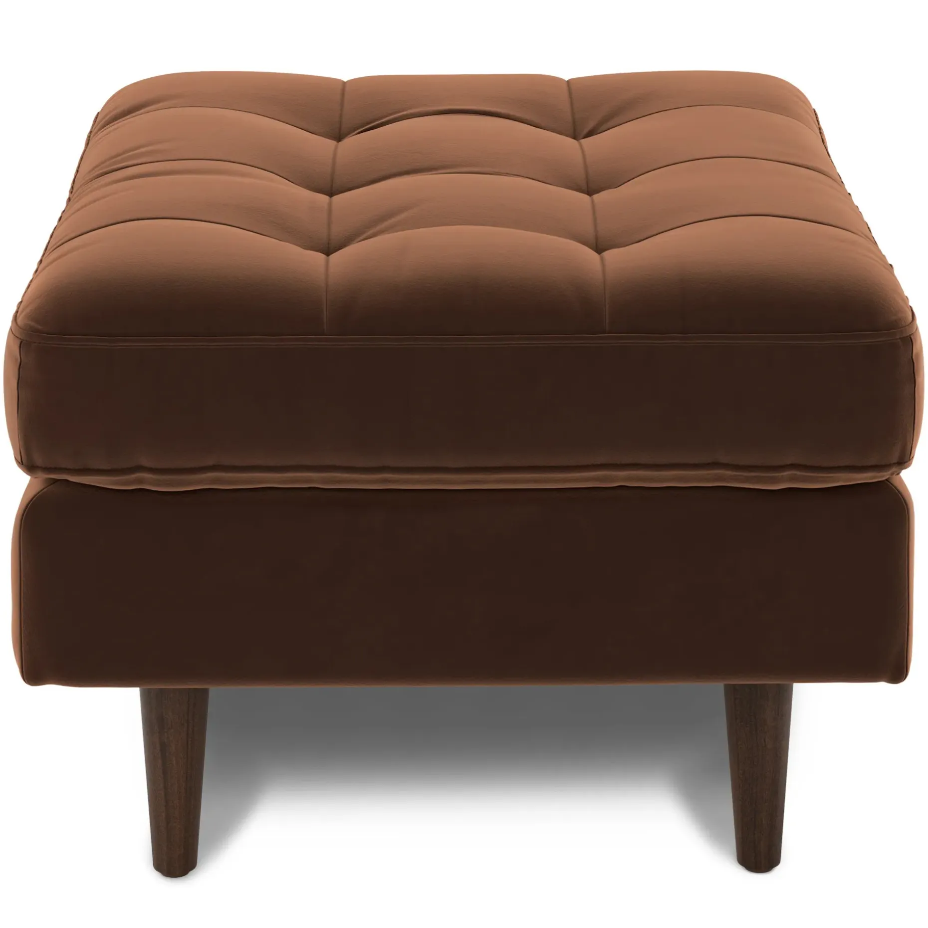 Sven 30" Velvet Ottoman - Plush Pacific Brown