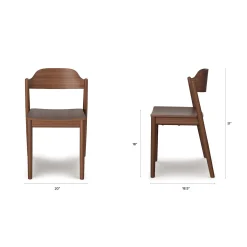 Sylvo Stackable Dining Chair - Walnut