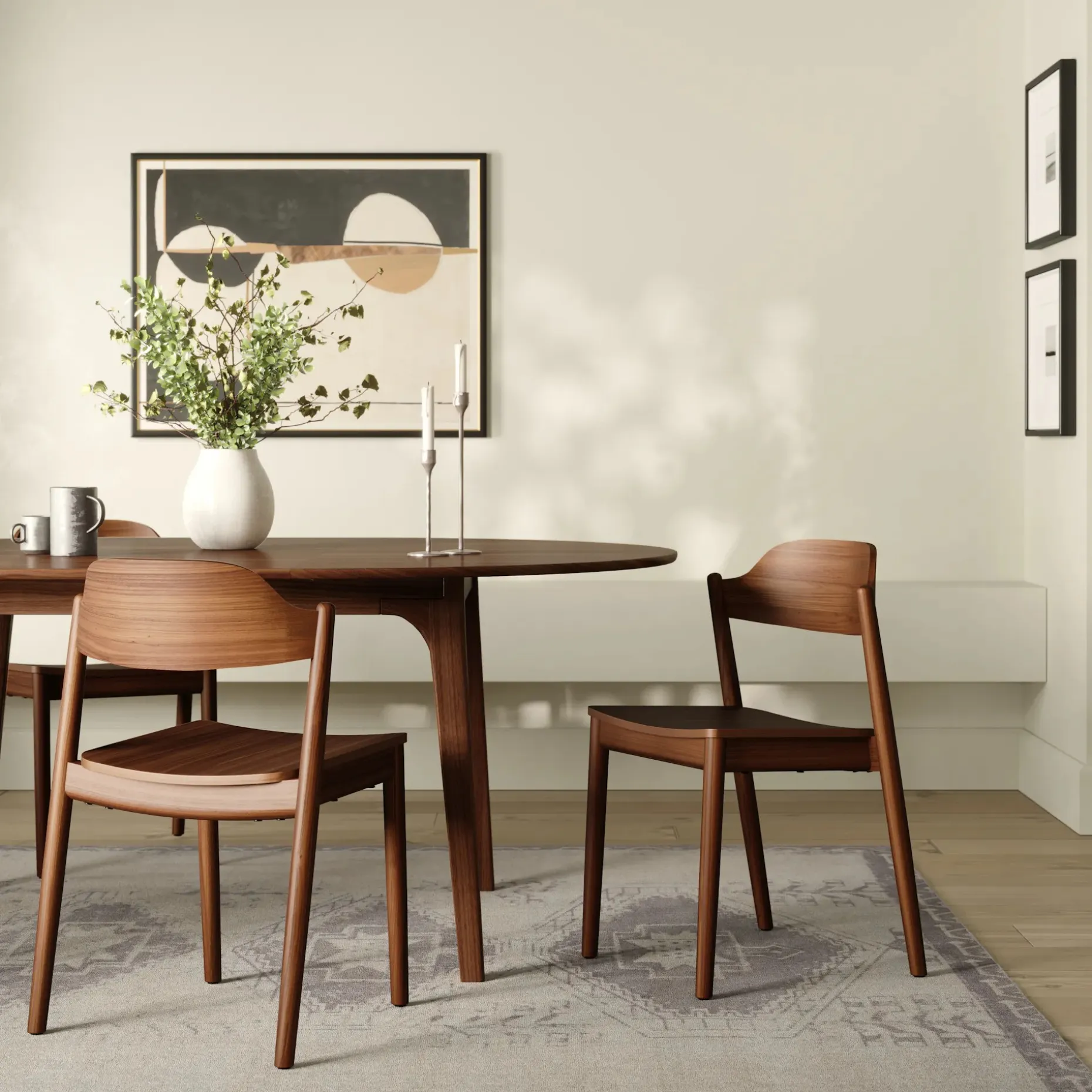 Sylvo Stackable Dining Chair - Walnut