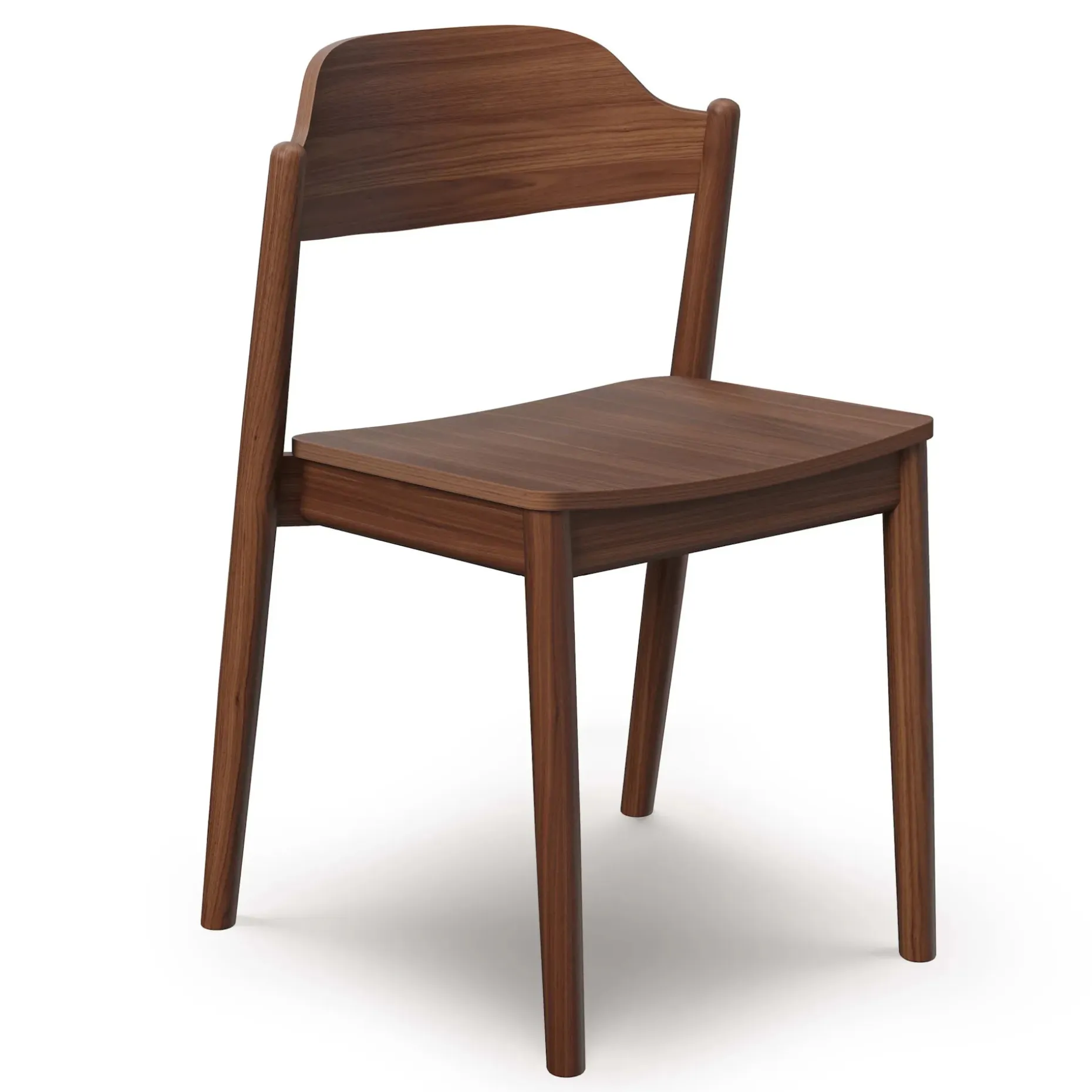 Sylvo Stackable Dining Chair - Walnut
