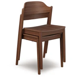 Sylvo Stackable Dining Chair - Walnut