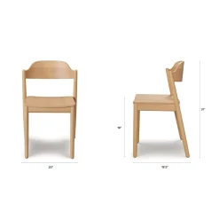 Sylvo Stackable Dining Chair - White Oak