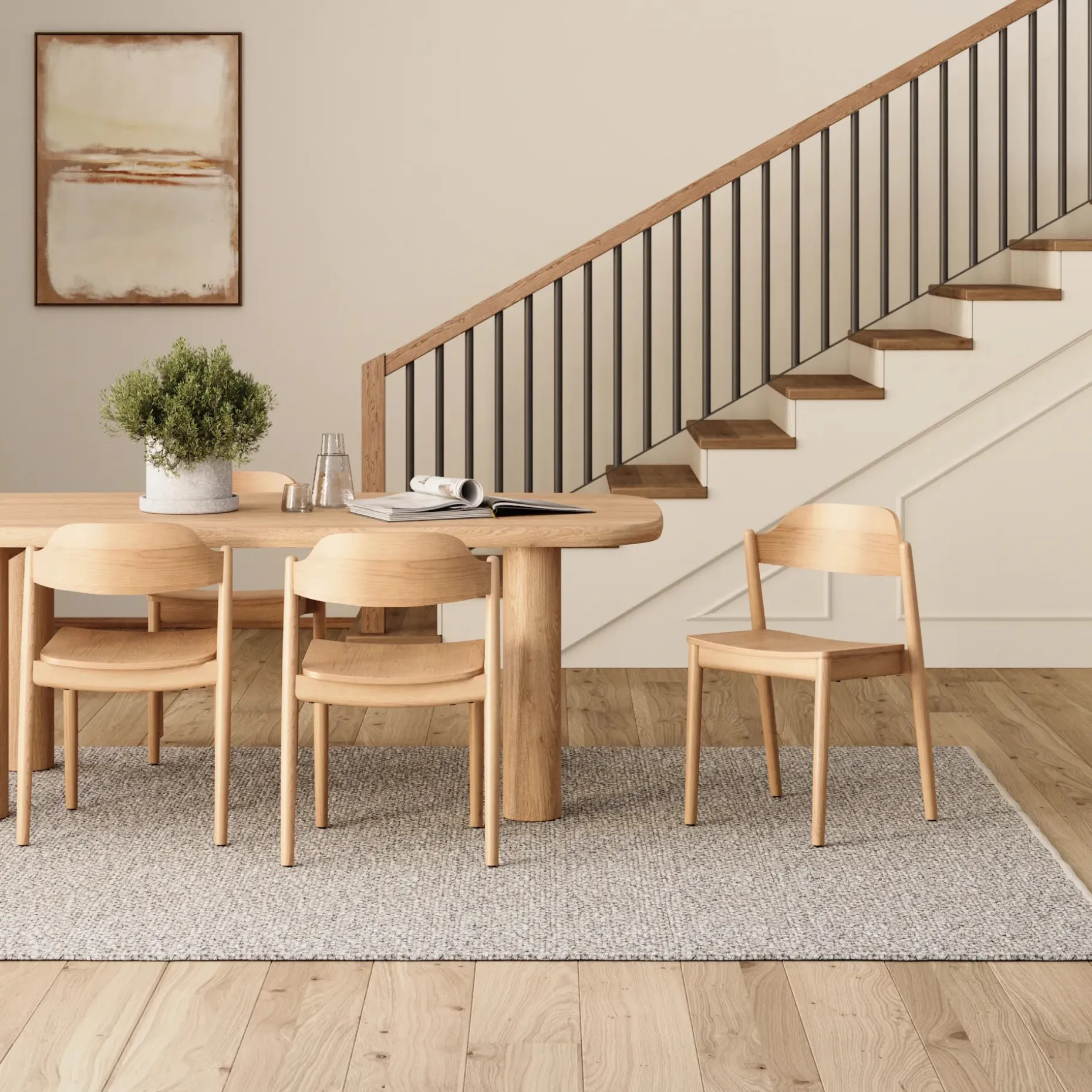 Sylvo Stackable Dining Chair - White Oak