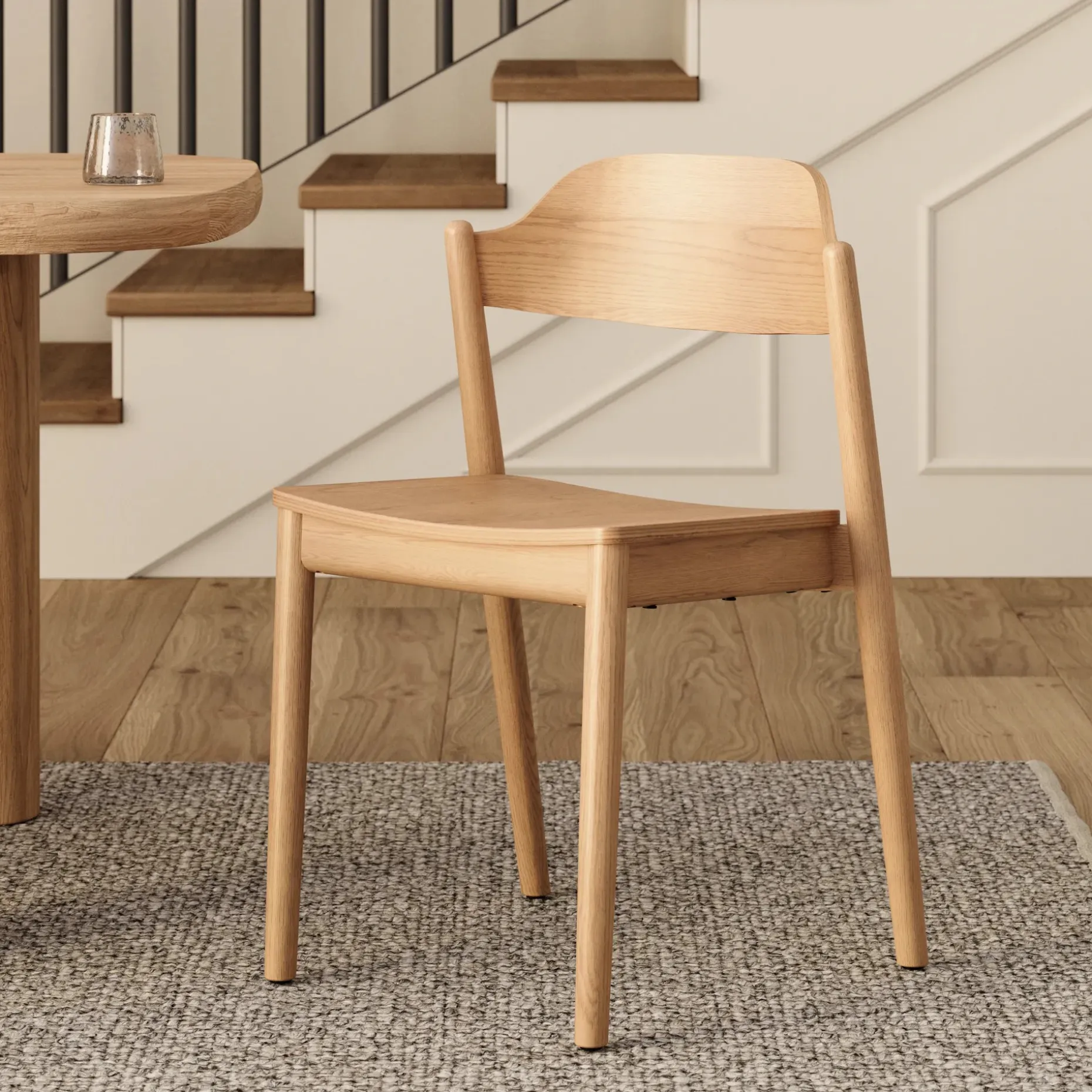 Sylvo Stackable Dining Chair - White Oak