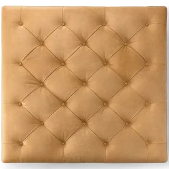 Tablet 47" Leather Square Ottoman - Charme Tan