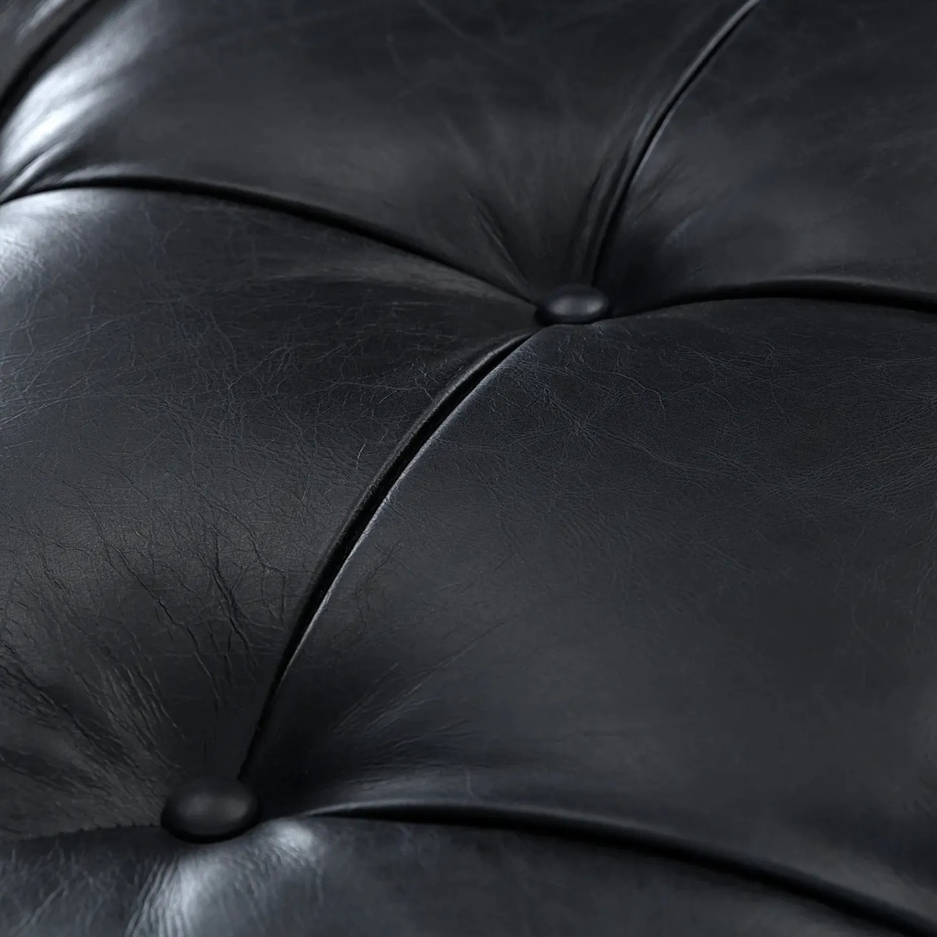 Tablet 47" Leather Square Ottoman - Charme Black